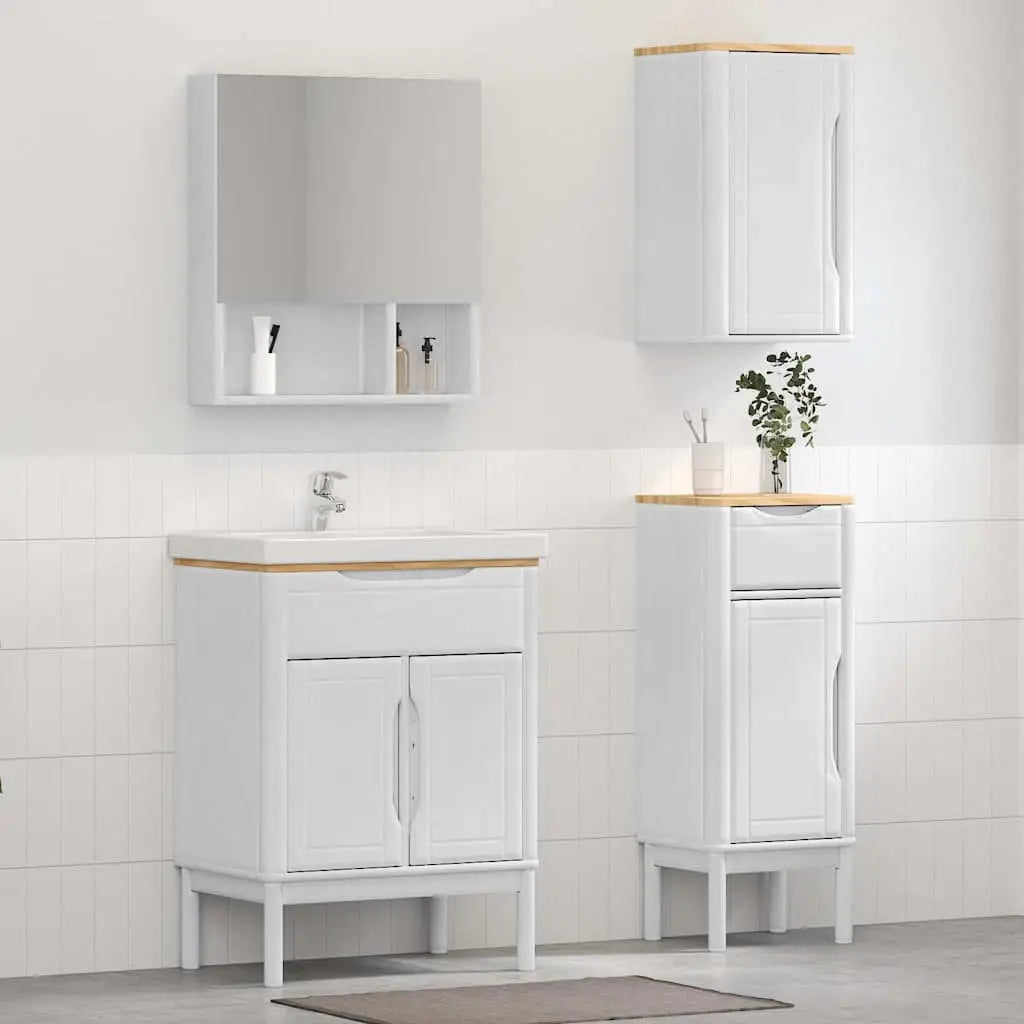 Ensemble de mobilier de salle de bain FLORO 3 pièces Blanc - XIOS