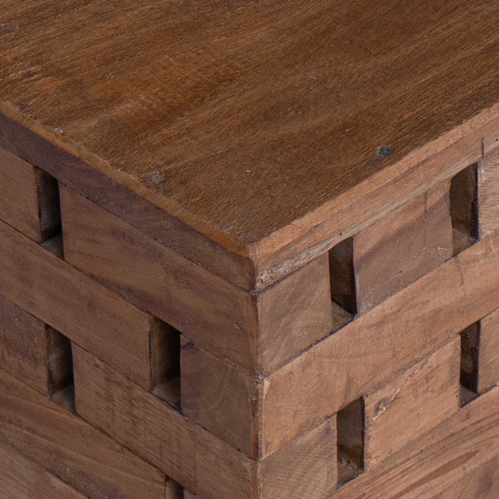 Tabouret Naturel 29 x 29 x 48 cm Bois massif de récupération - XIOS