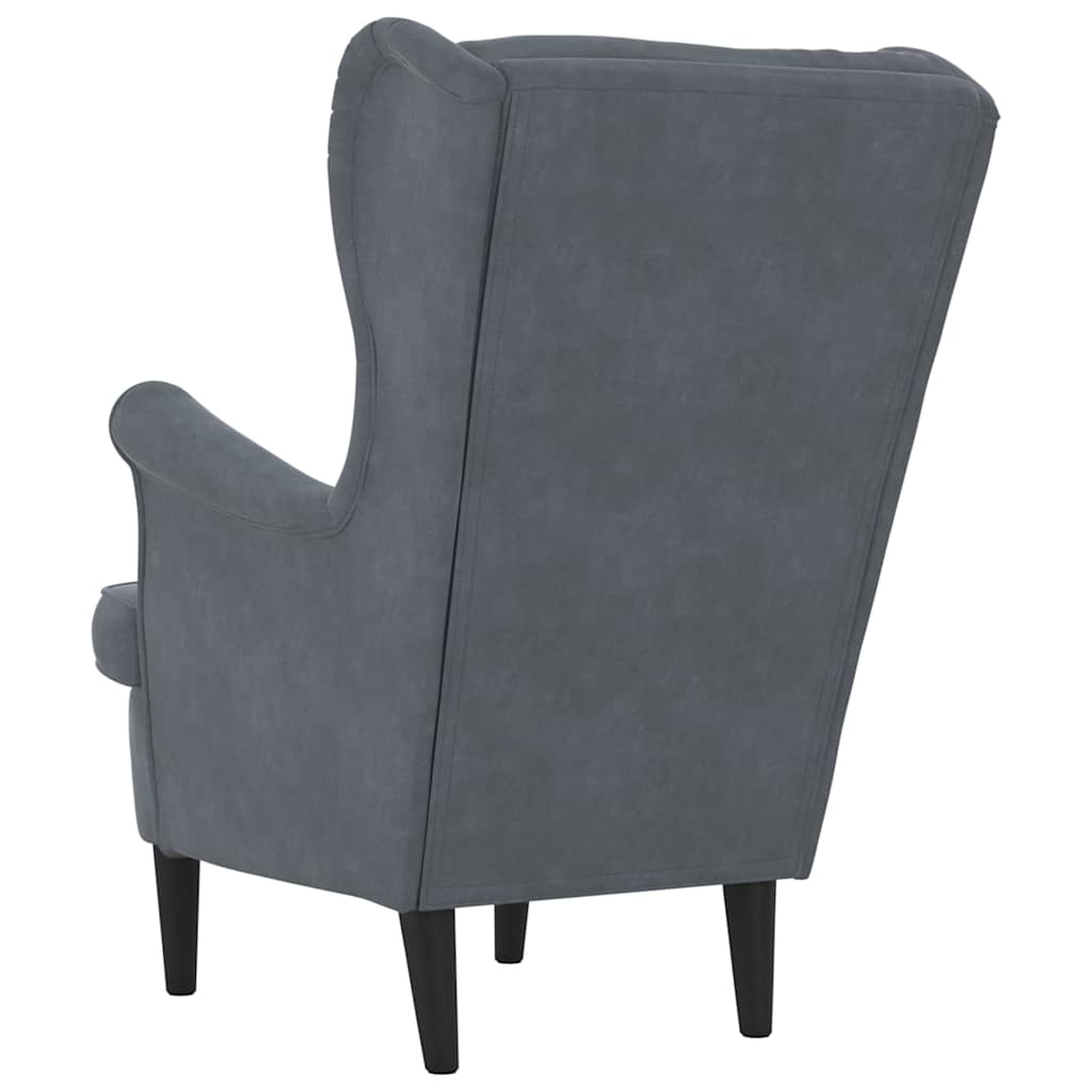 Fauteuil Gris foncé 71 x 92 x 91 cm Velours - XIOS
