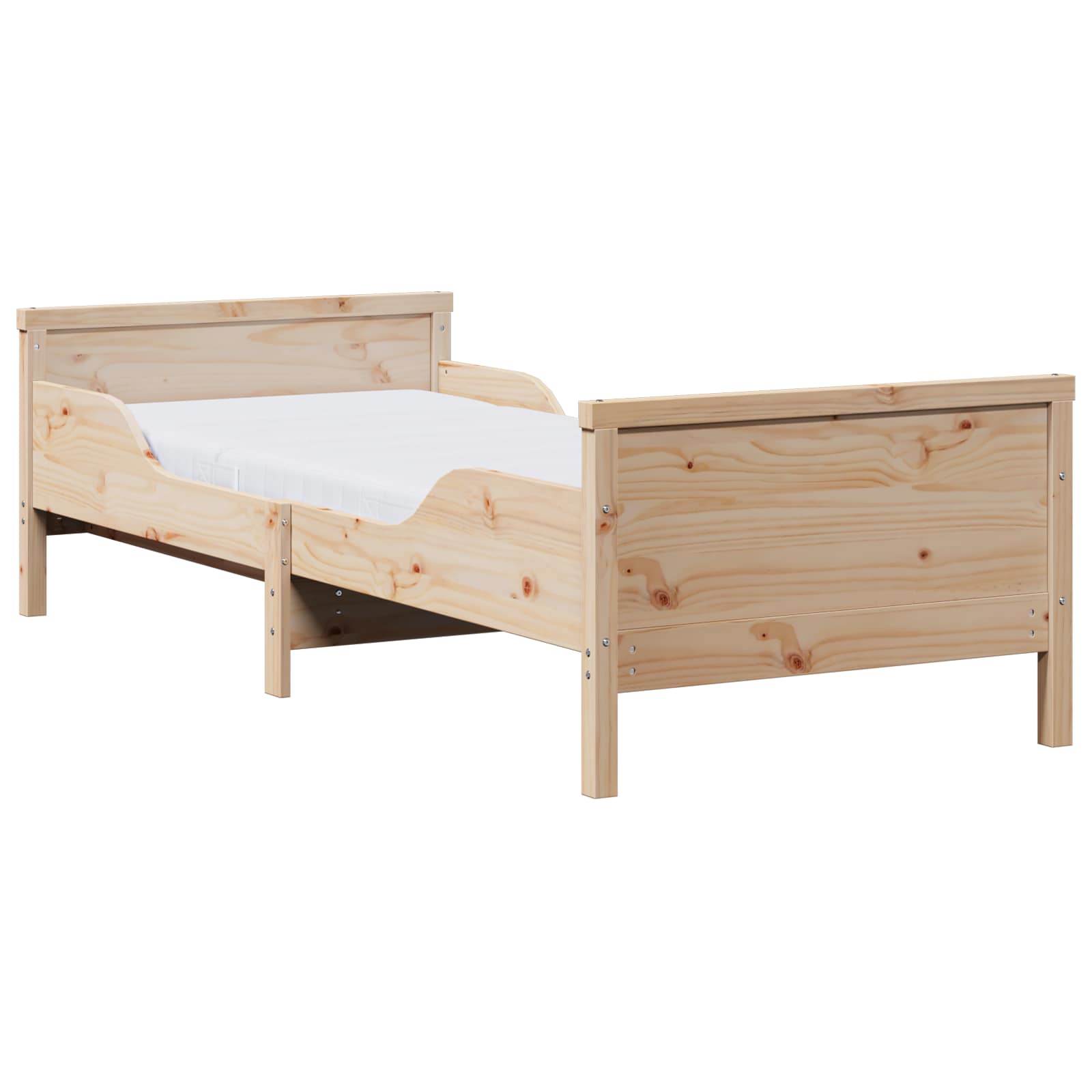 Cadre de lit avec matelas extensible Marron 80 x 200 cm