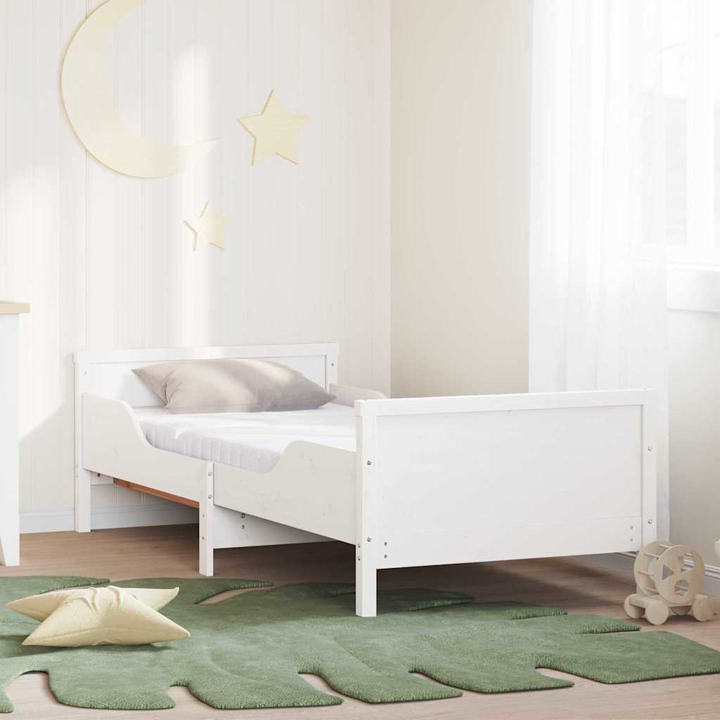 Cadre de lit avec matelas Blanc 80 x 200 cm Bois massif en pin - XIOS