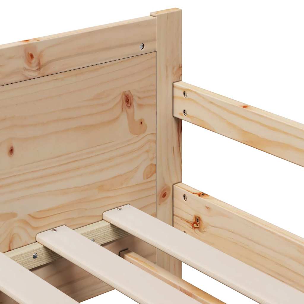 Cadre de lit avec matelas avec tête de lit Marron 80 x 200 cm - XIOS