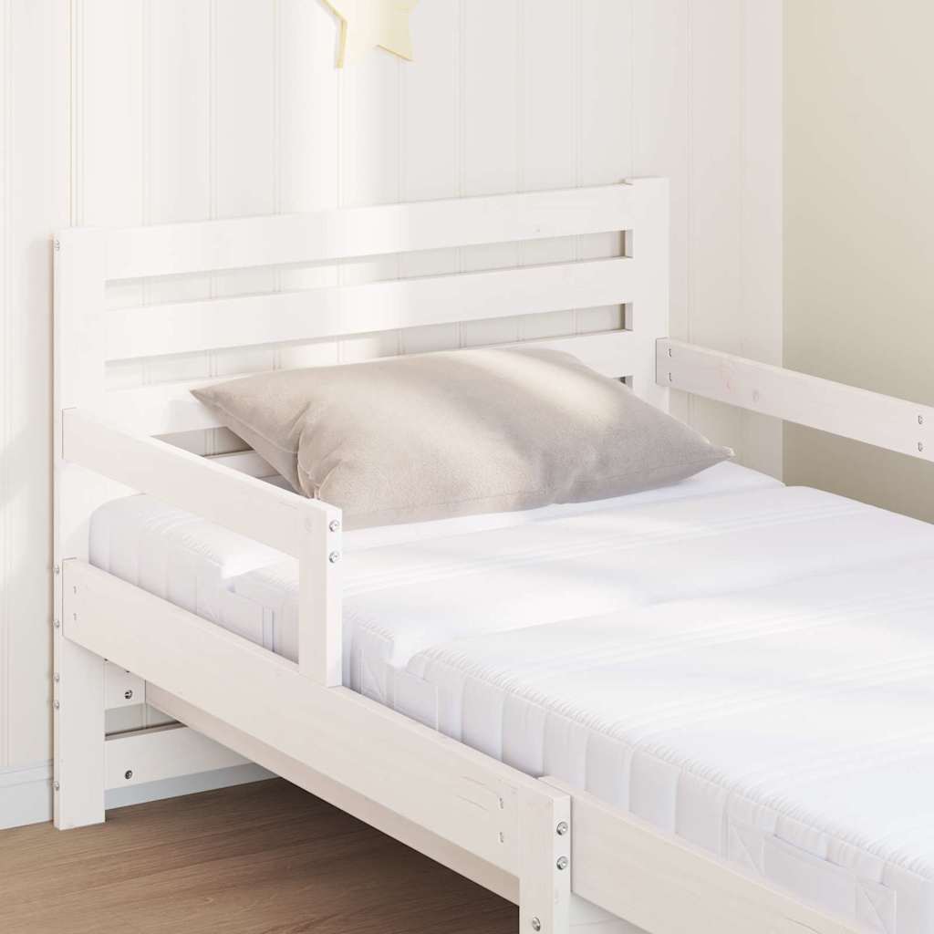 Cadre de lit avec matelas avec tête de lit Blanc 80 x 200 cm - XIOS