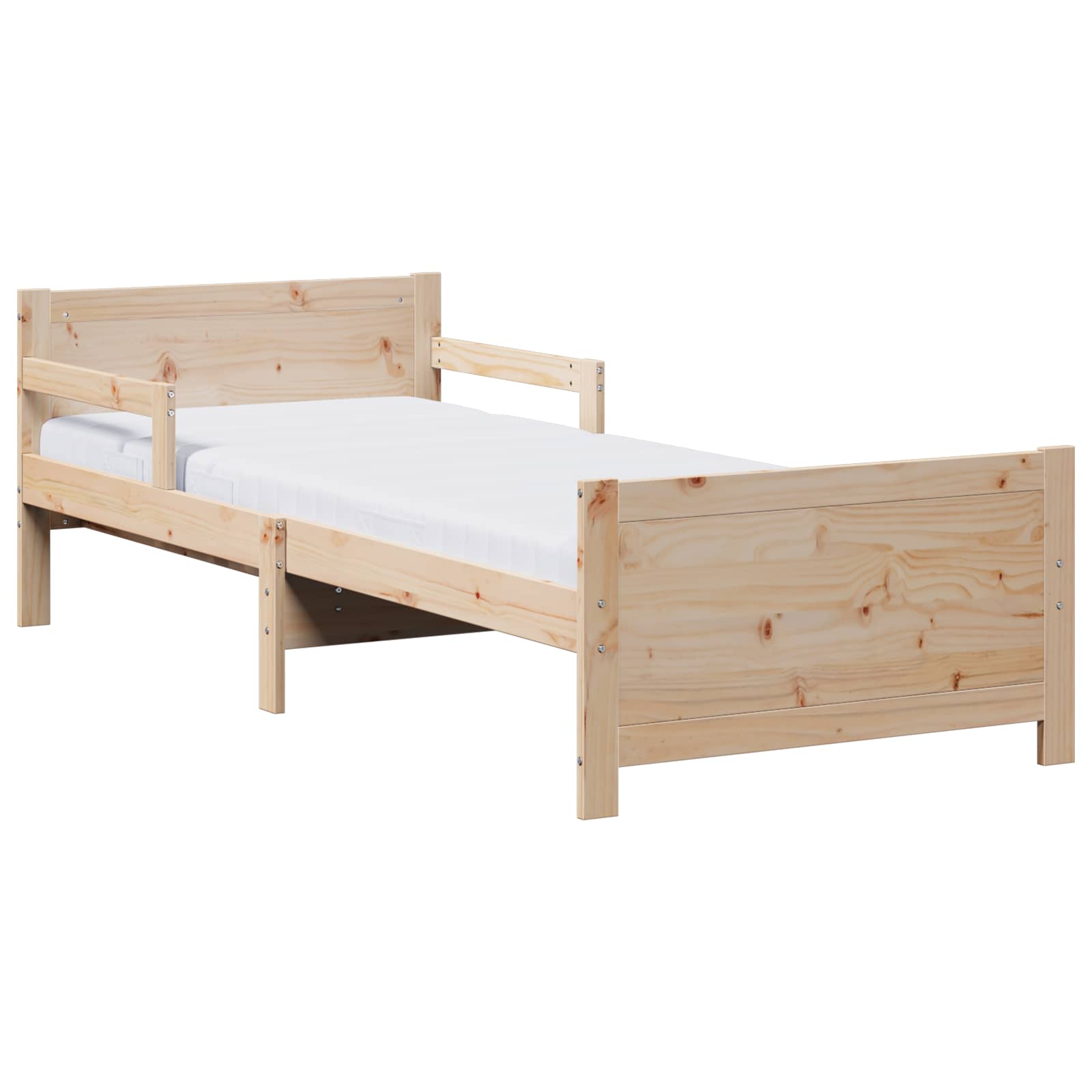 Cadre de lit avec matelas extensible Marron 80 x 200 cm