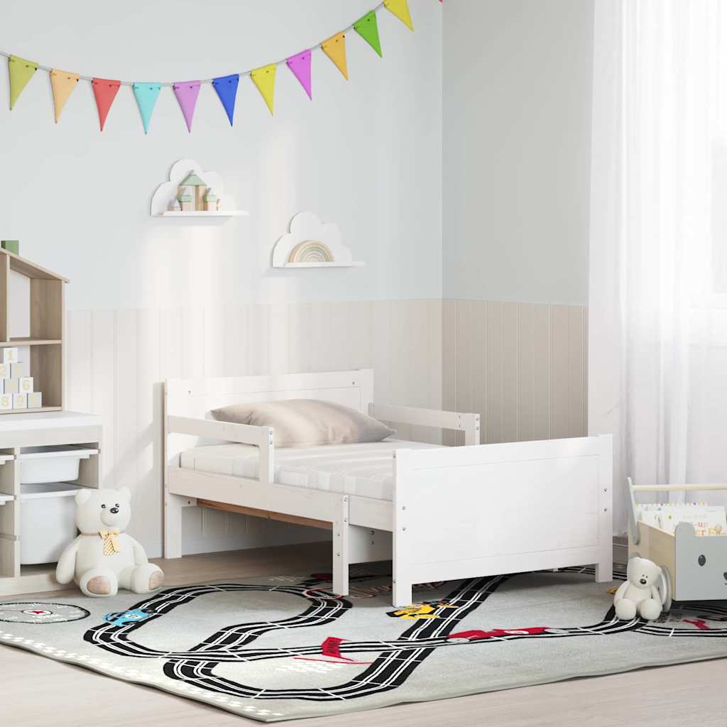 Cadre de lit avec matelas avec tête de lit Blanc 80 x 200 cm - XIOS