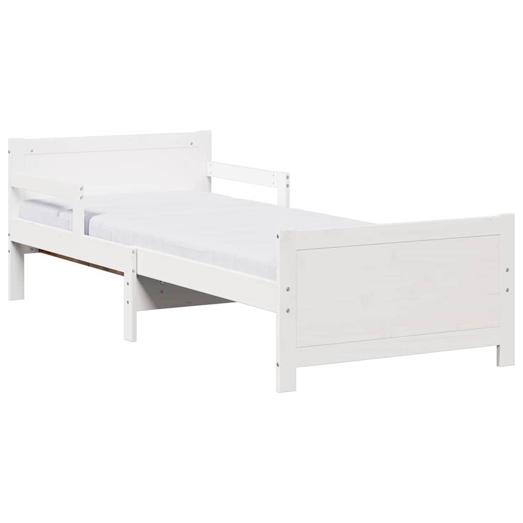 Cadre de lit avec matelas avec tête de lit Blanc 80 x 200 cm - XIOS