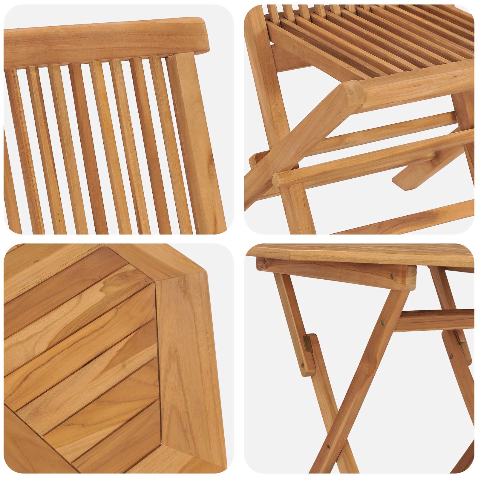 Ensemble de salle à manger pour jardin 3 pc Marron