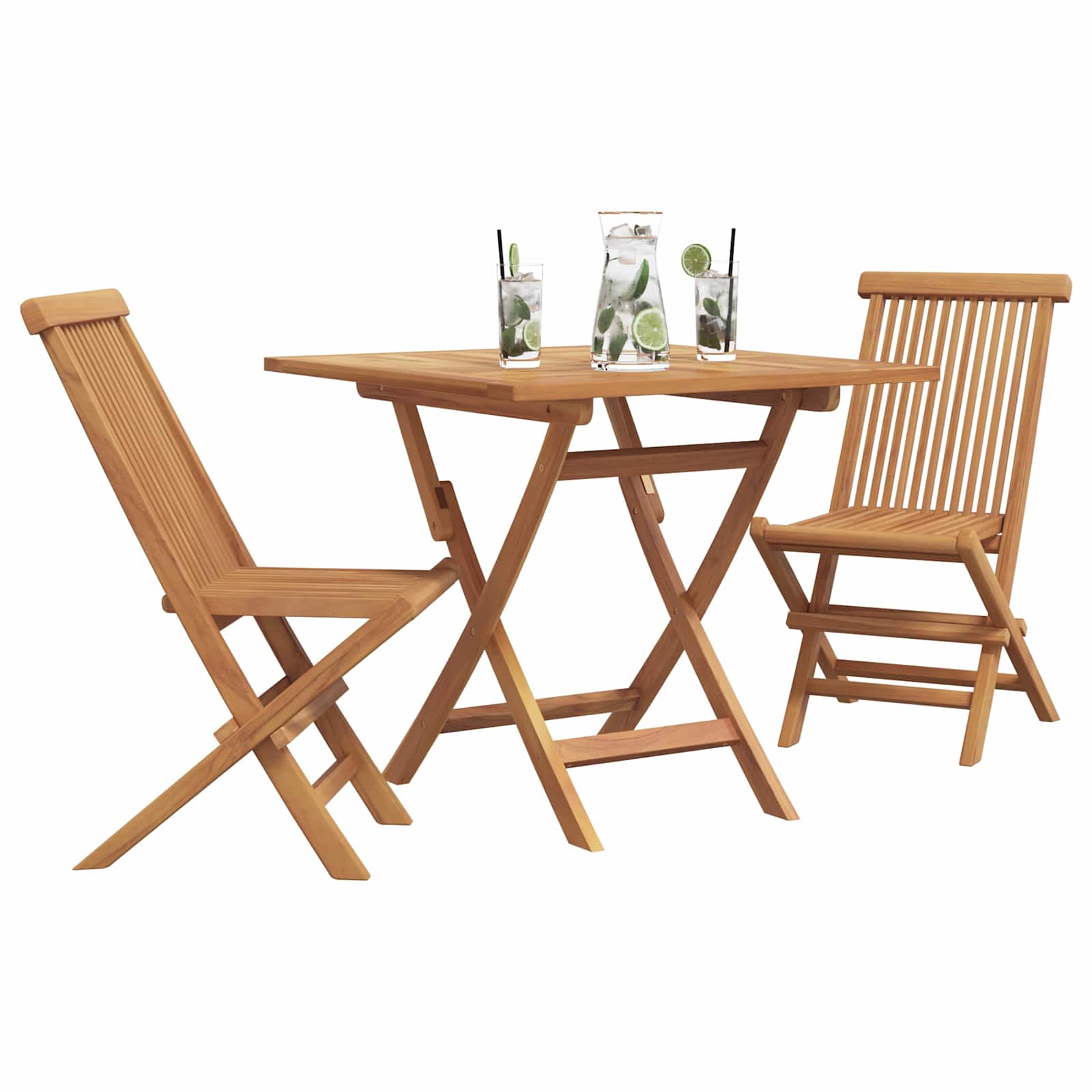 Ensemble de salle à manger pour jardin 3 pc Marron