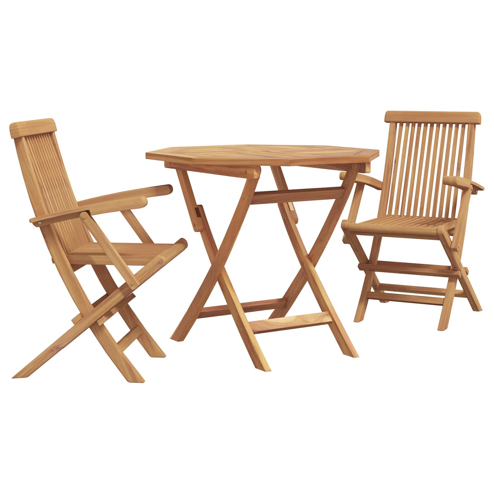 Ensemble de salle à manger pour jardin 3 pcs Marron - XIOS