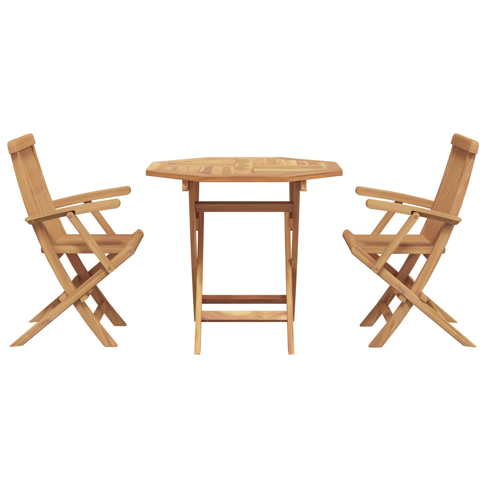 Ensemble de salle à manger pour jardin 3 pcs Marron - XIOS