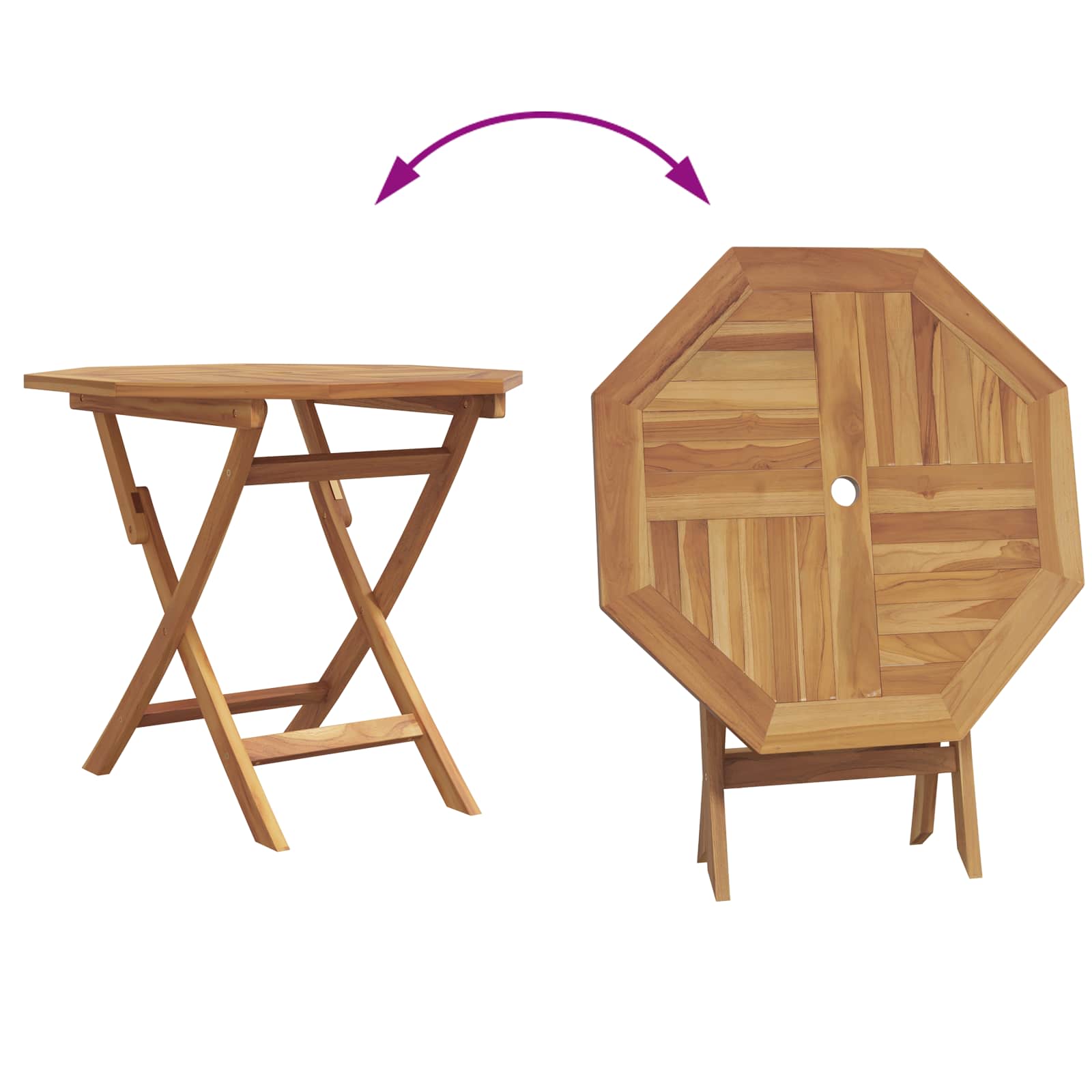 Ensemble de salle à manger pour jardin 3 pcs Marron - XIOS