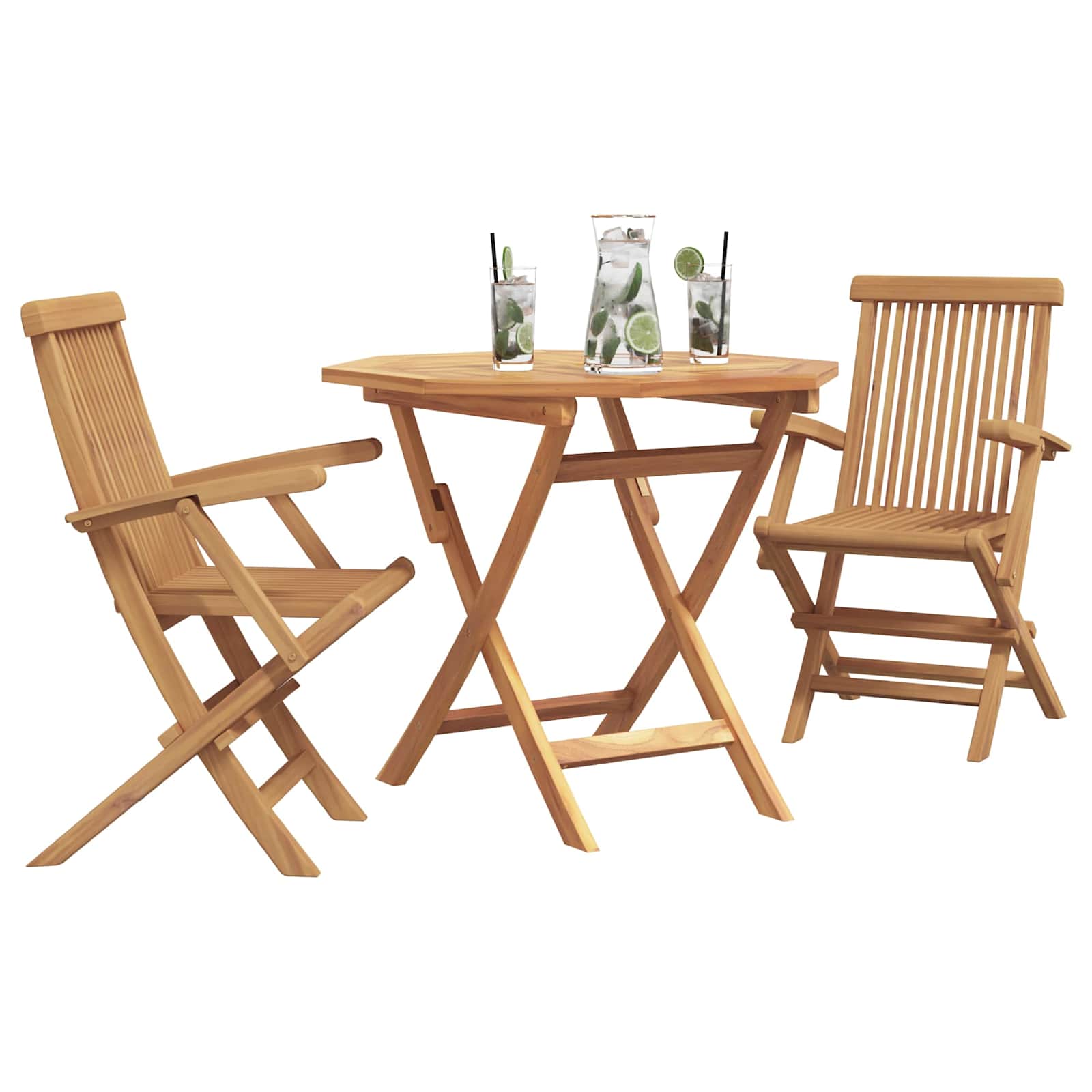 Ensemble de salle à manger pour jardin 3 pcs Marron - XIOS