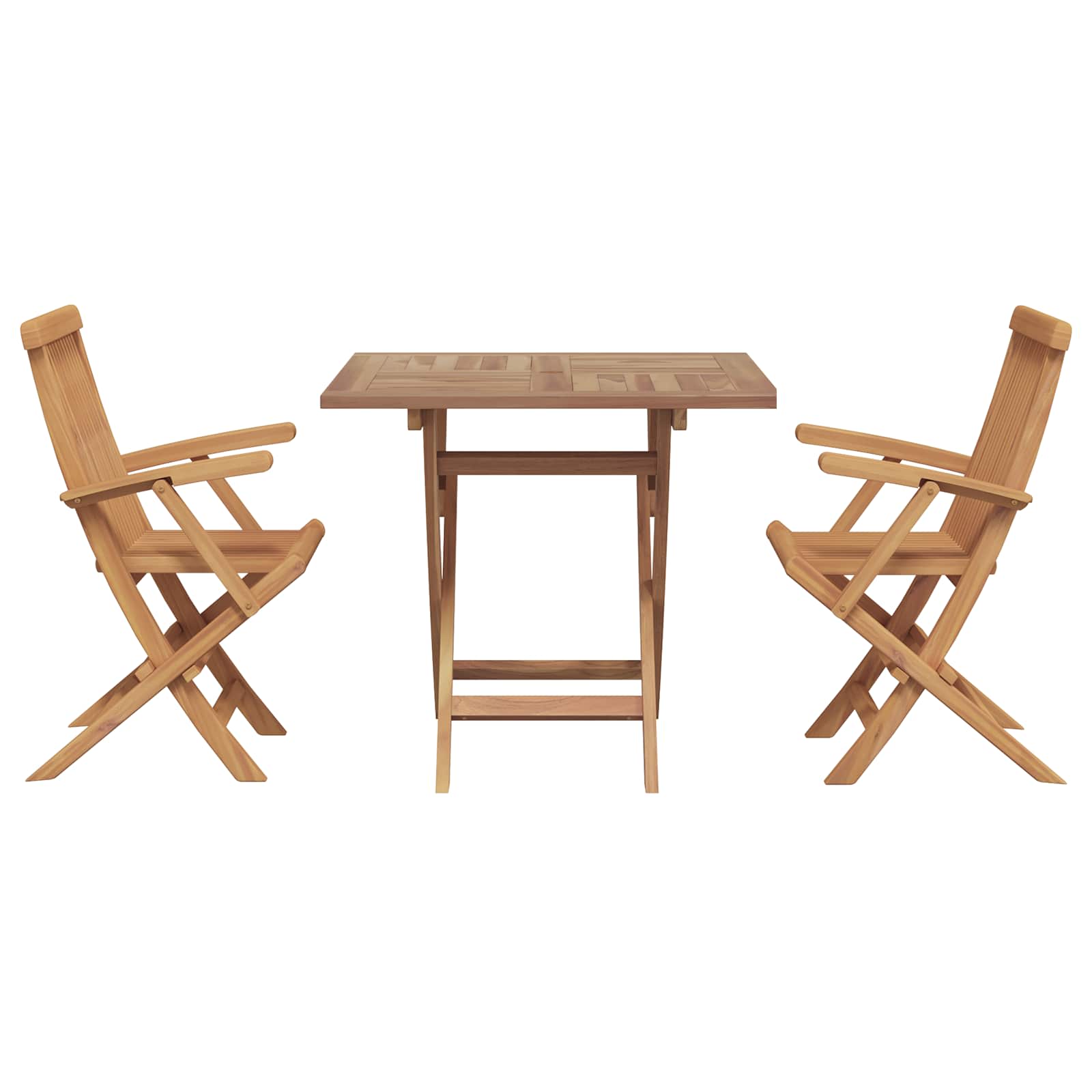 Ensemble de salle à manger pour jardin 3 pcs Marron - XIOS