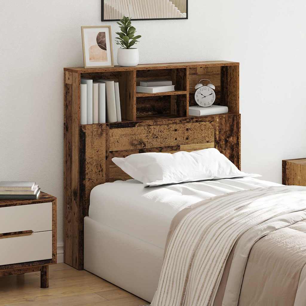 Cabinet de Tête de Lit avec étagère Bois ancien Bois Composite - XIOS