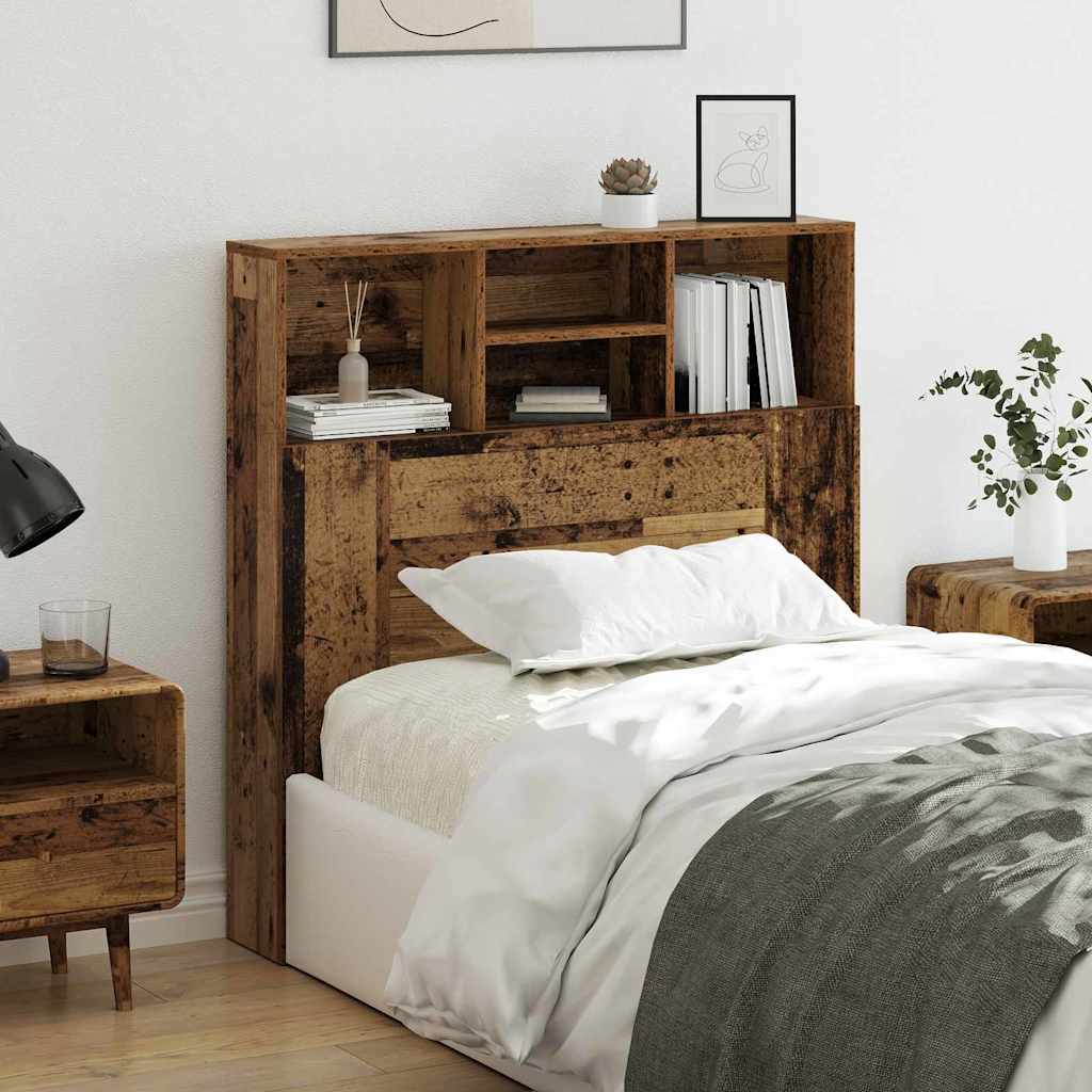 Cabinet de Tête de Lit avec étagère Bois ancien Bois Composite - XIOS