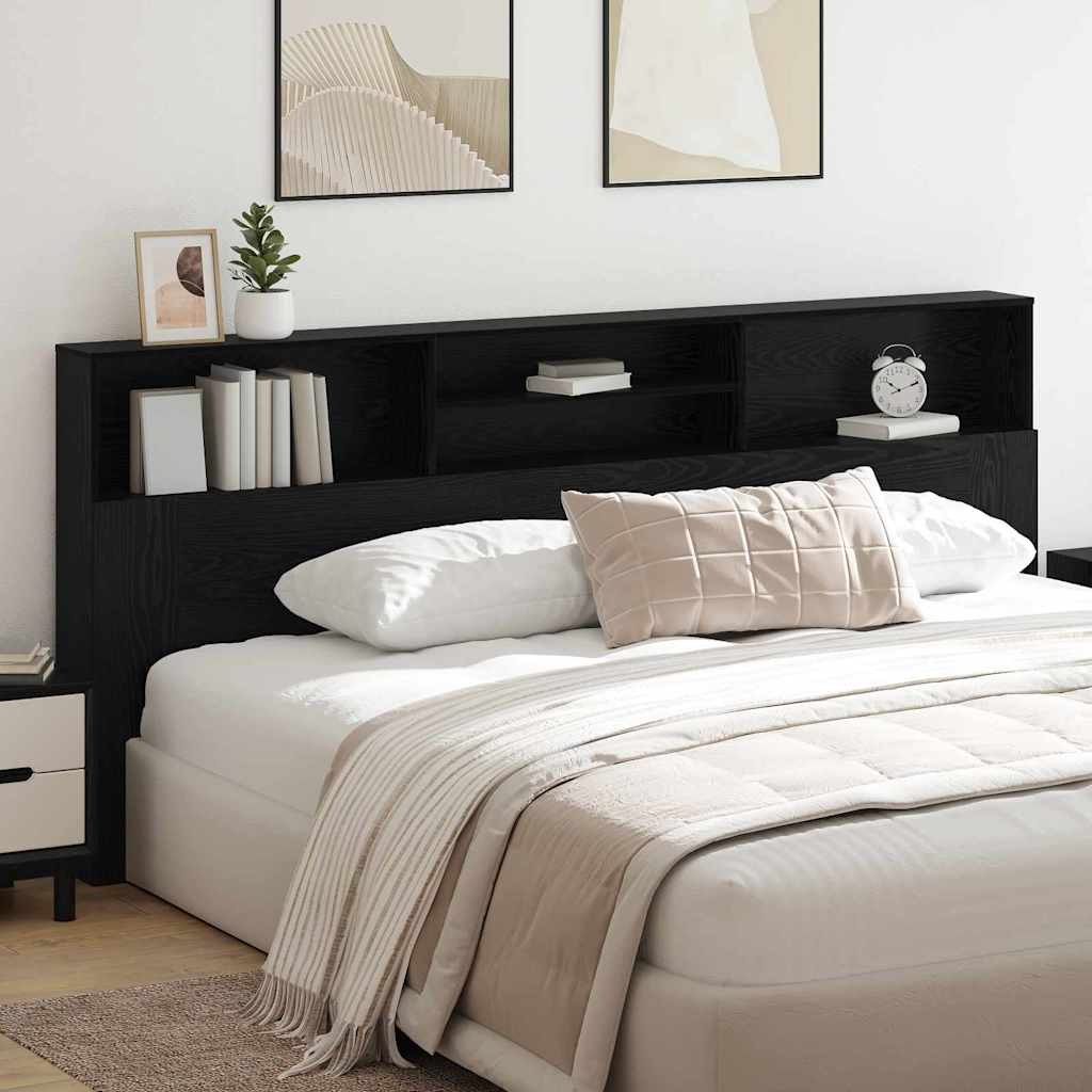 Cabinet de Tête de Lit Chêne noir 220 x 19 x 101.5 cm - XIOS