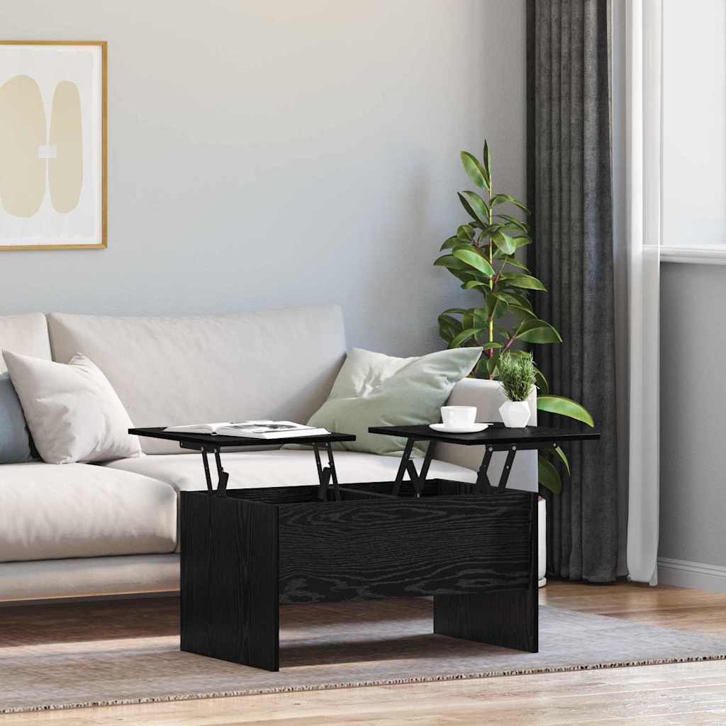 Table basse Chêne noir 80 x 50,5 x 42,5 cm Bois d'ingénierie - XIOS
