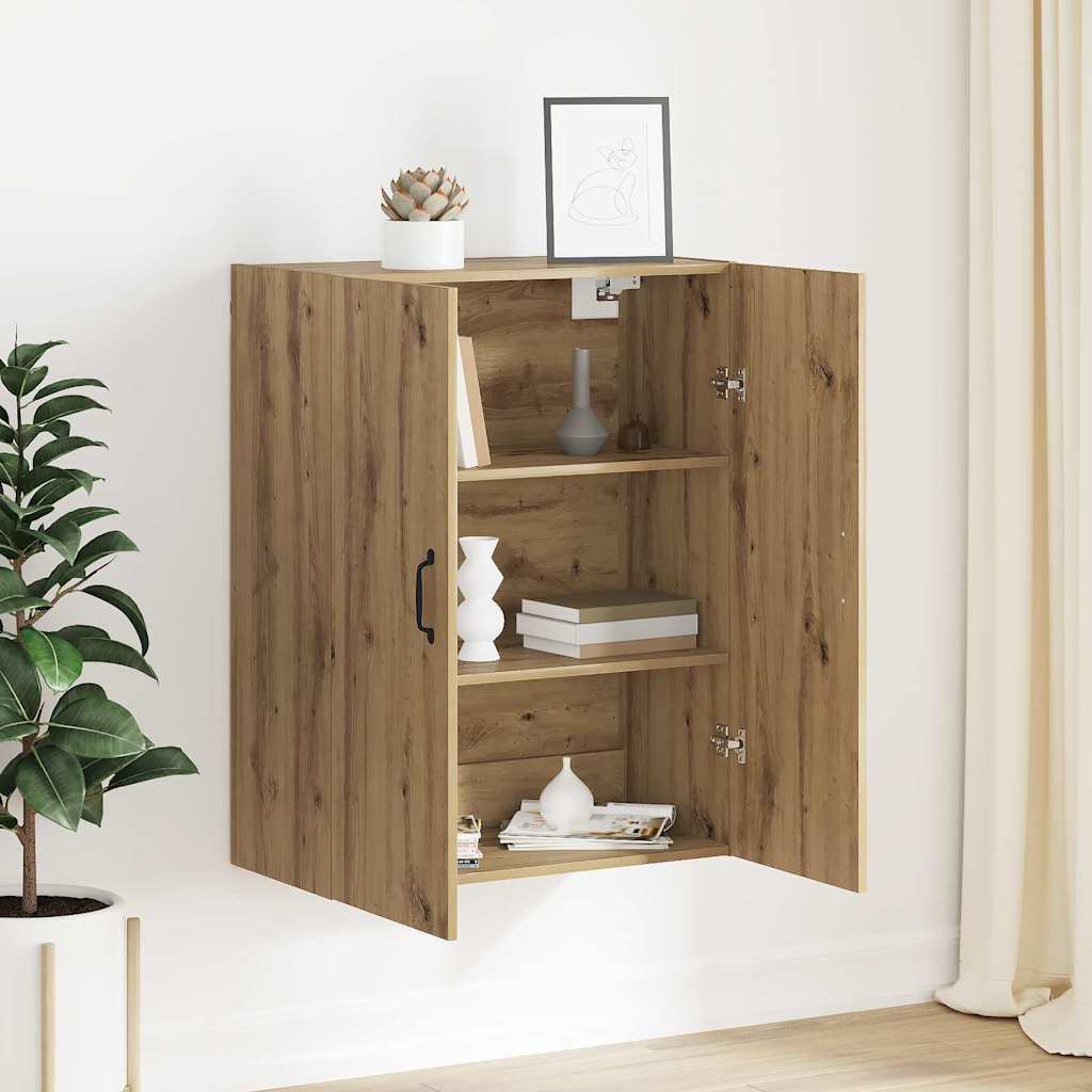 Armoire suspendue chêne artisanal 69,5 x 34 x 90 cm - XIOS