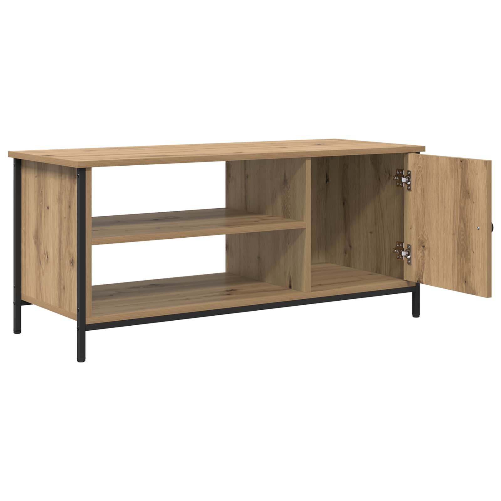 Meuble TV 100 x 40 x 45 cm Chêne artisanal Bois d'ingénierie - XIOS