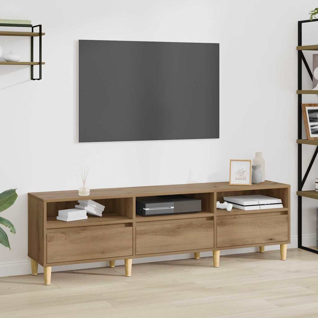 Meuble TV chêne artisanal 150 x 30 x 45 cm Bois d'ingénierie - XIOS
