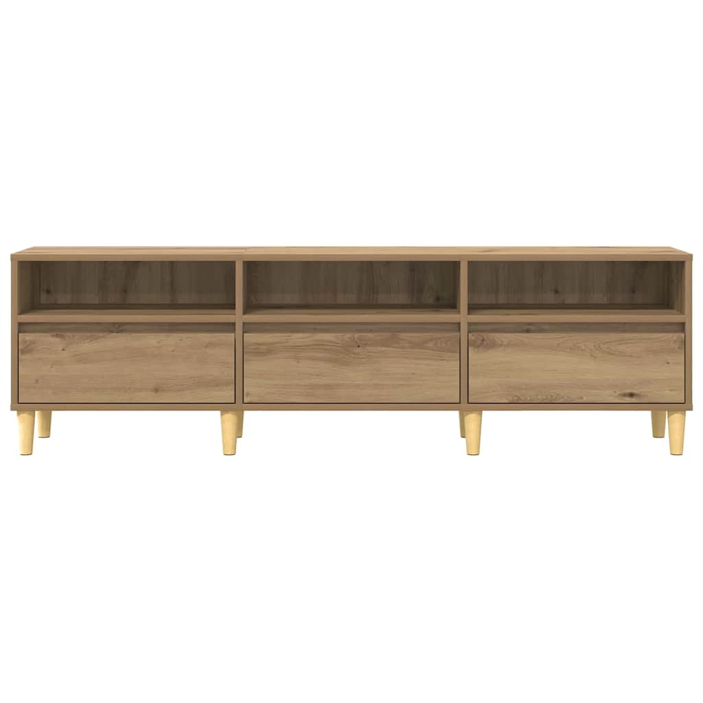 Meuble TV chêne artisanal 150 x 30 x 45 cm Bois d'ingénierie - XIOS