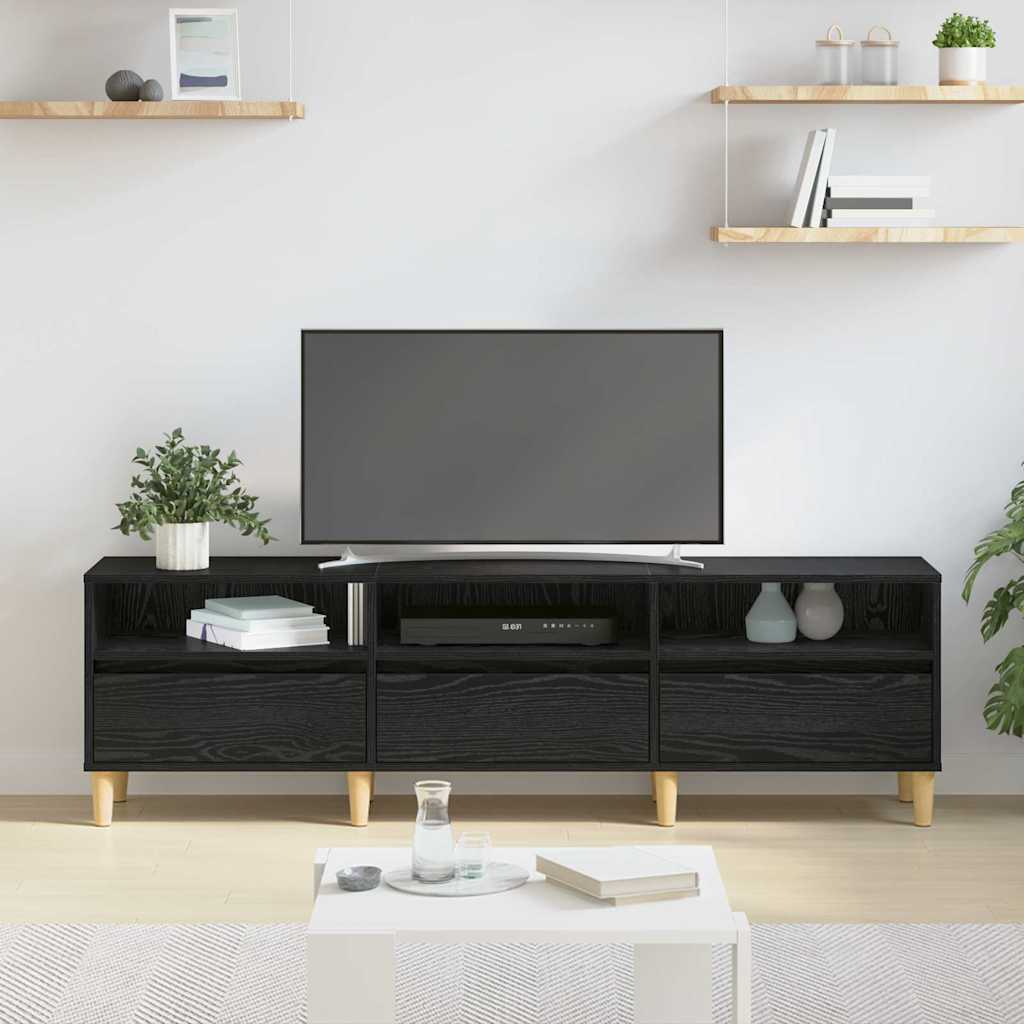 Meuble TV Chêne noir 150 x 30 x 45 cm Bois d'ingénierie - XIOS