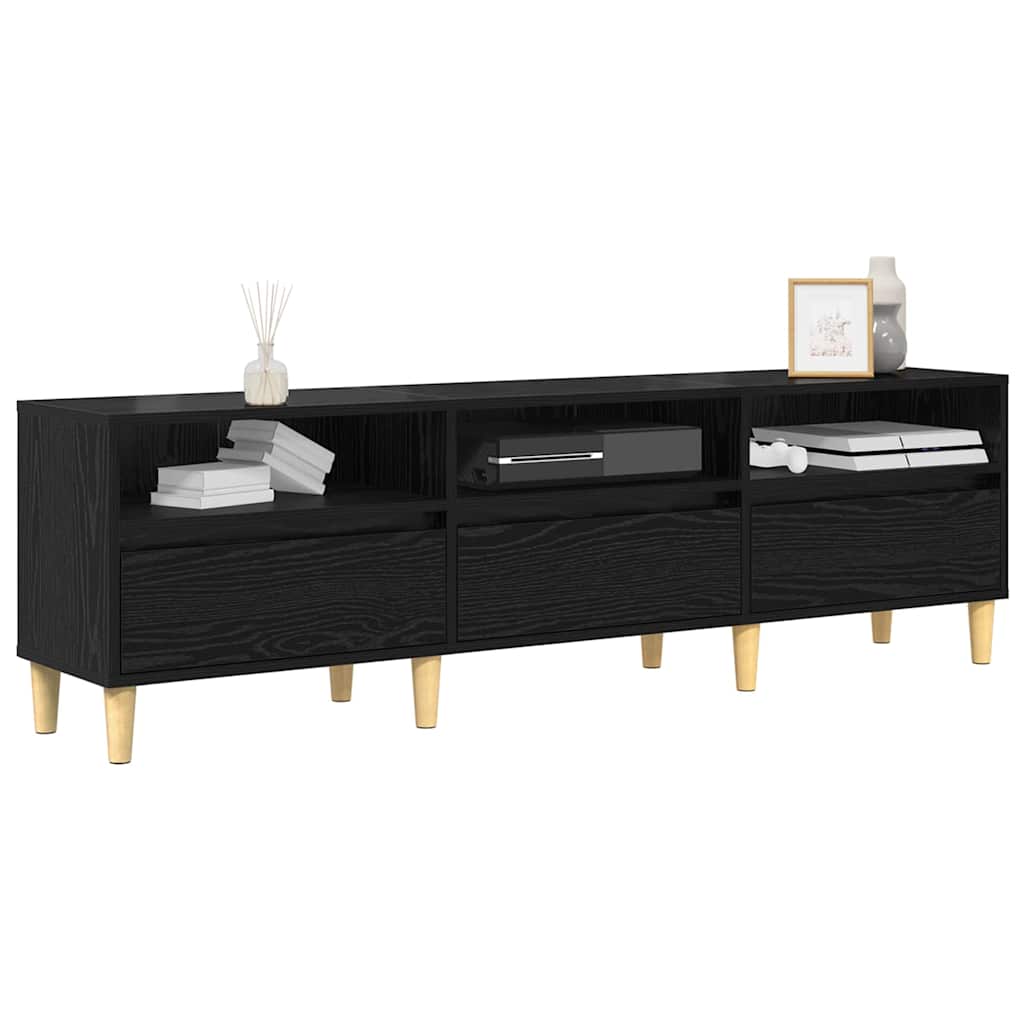 Meuble TV Chêne noir 150 x 30 x 45 cm Bois d'ingénierie - XIOS