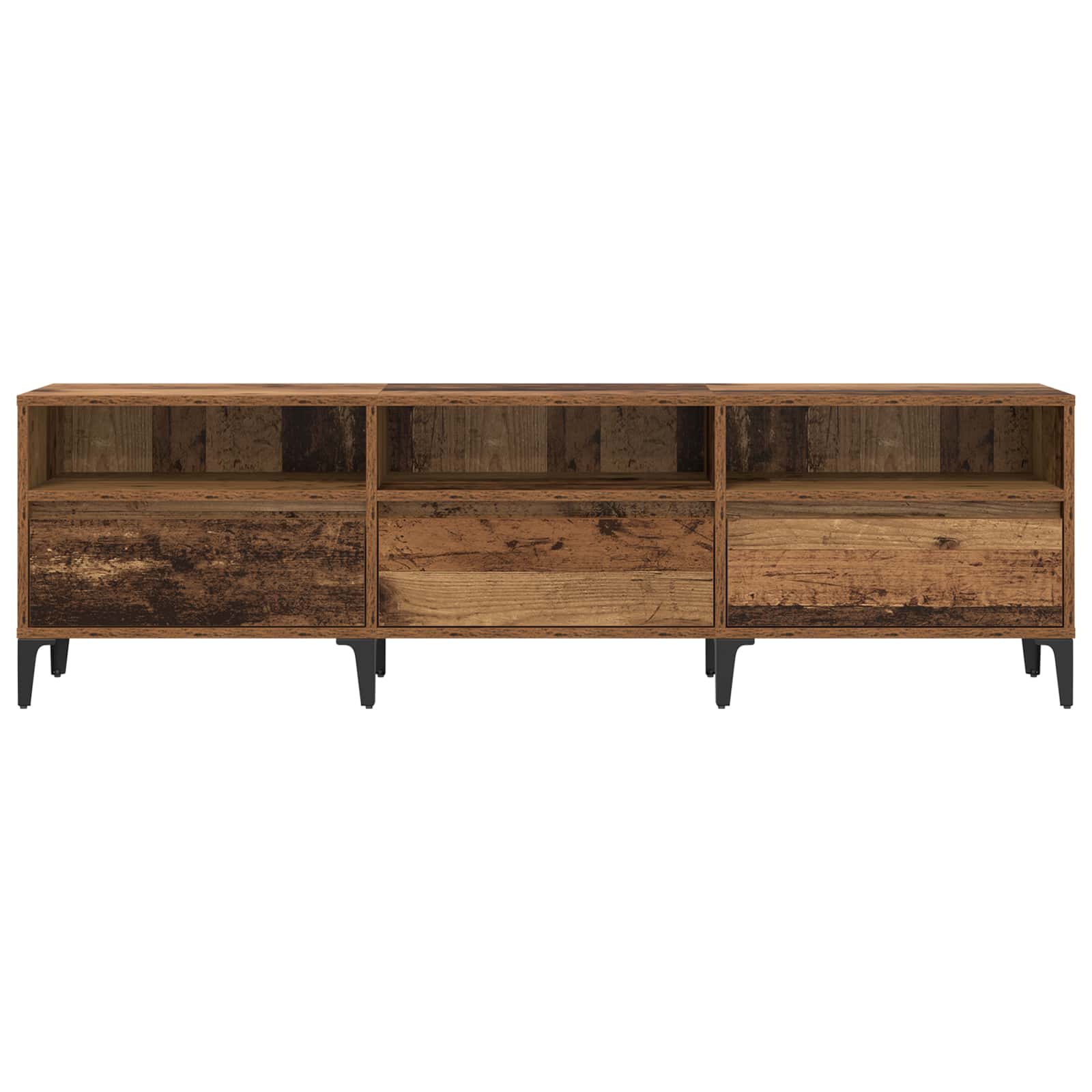 Meuble TV Bois Ancien 150 x 30 x 45 cm Bois d'ingénierie et fer - XIOS
