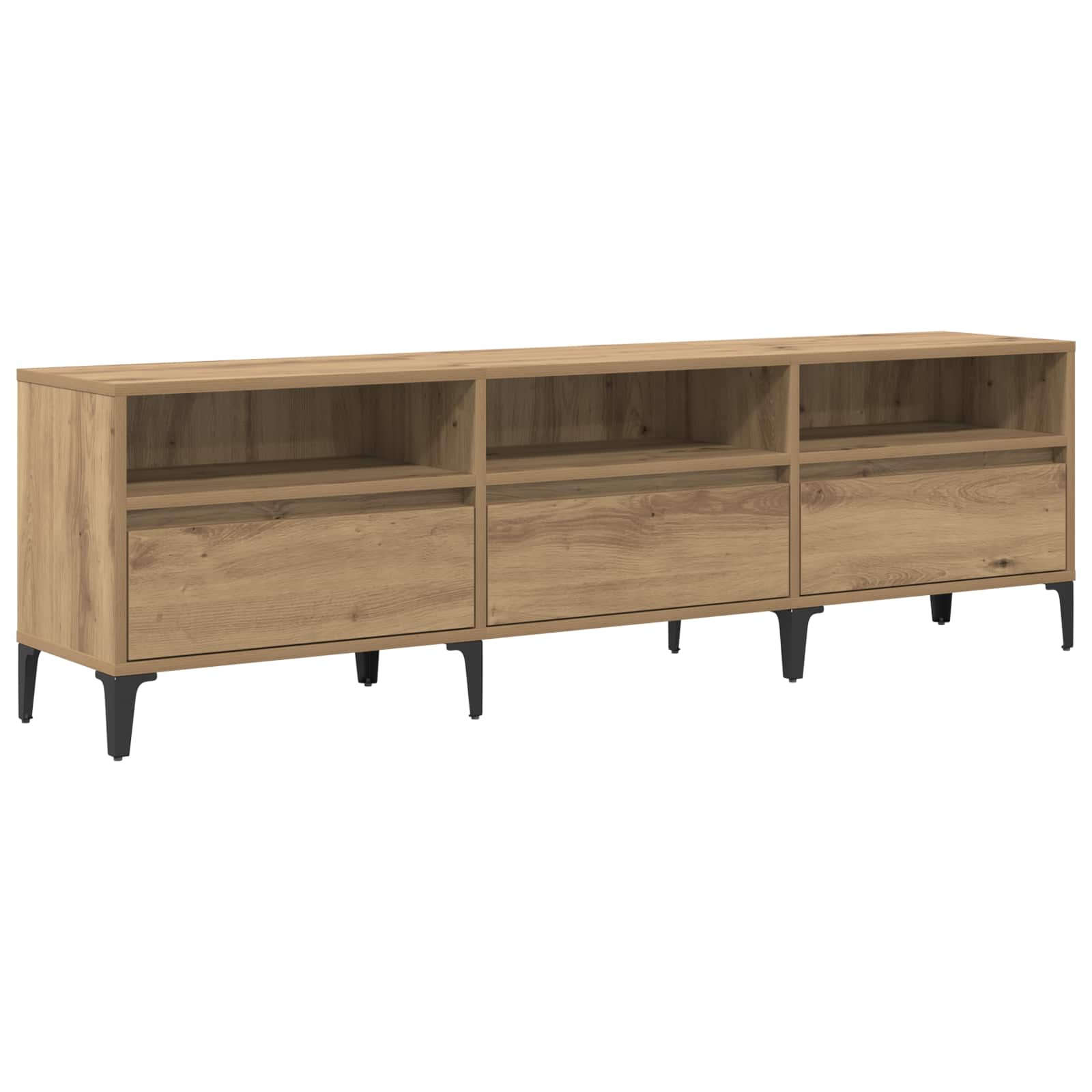 Meuble TV avec tiroir Chêne artisanal 150 x 30 x 45 cm - XIOS