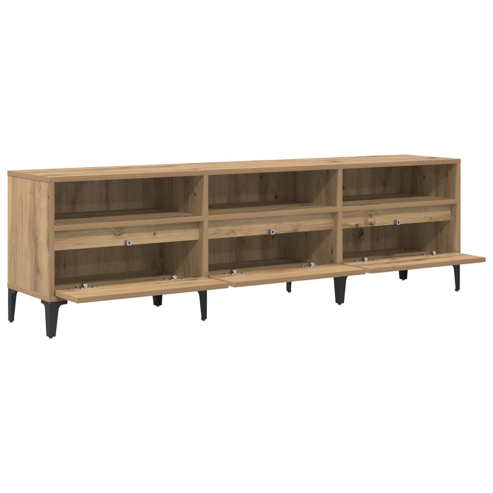Meuble TV avec tiroir Chêne artisanal 150 x 30 x 45 cm - XIOS