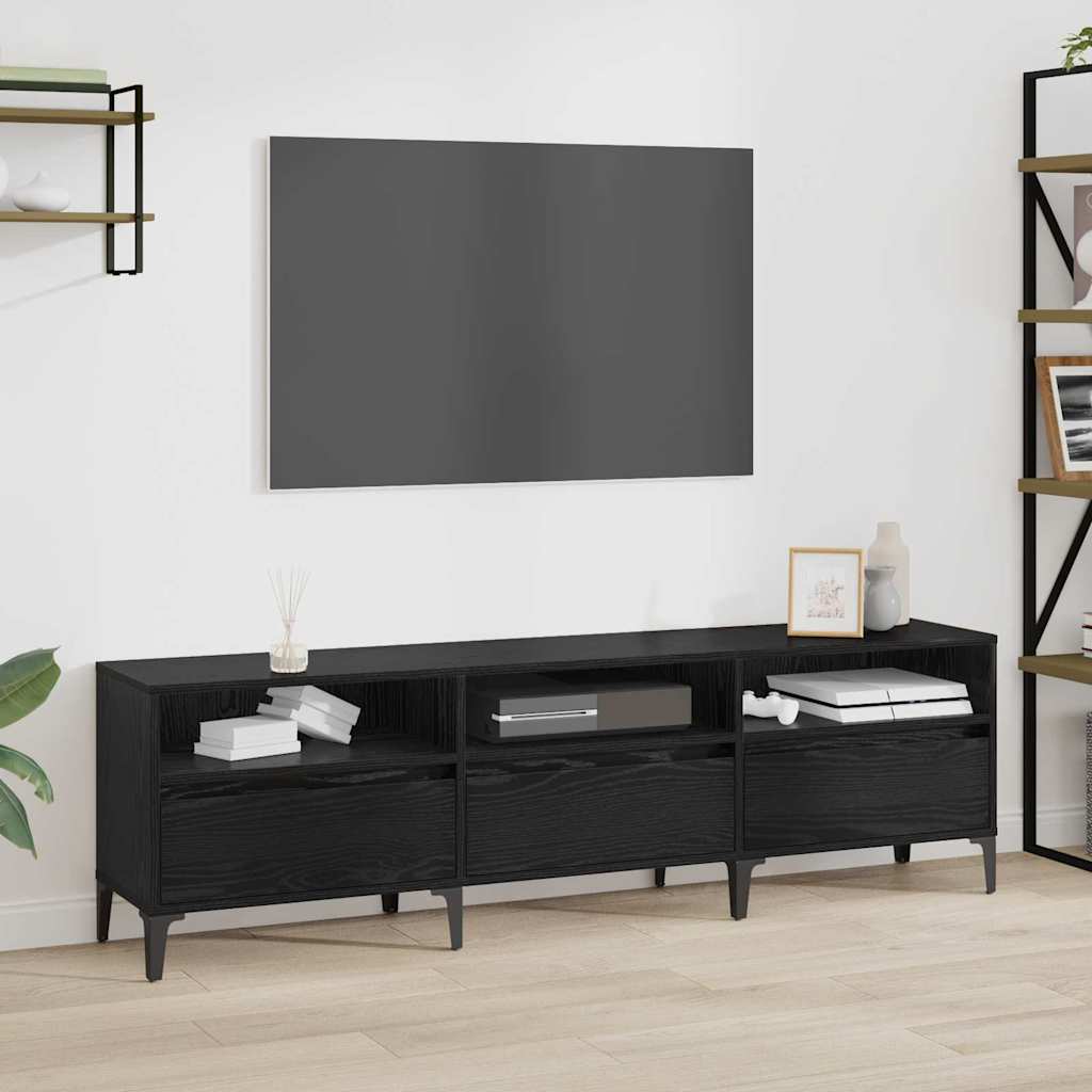 Meuble TV Chêne noir 150 x 30 x 44.5 cm Bois d'ingénierie - XIOS