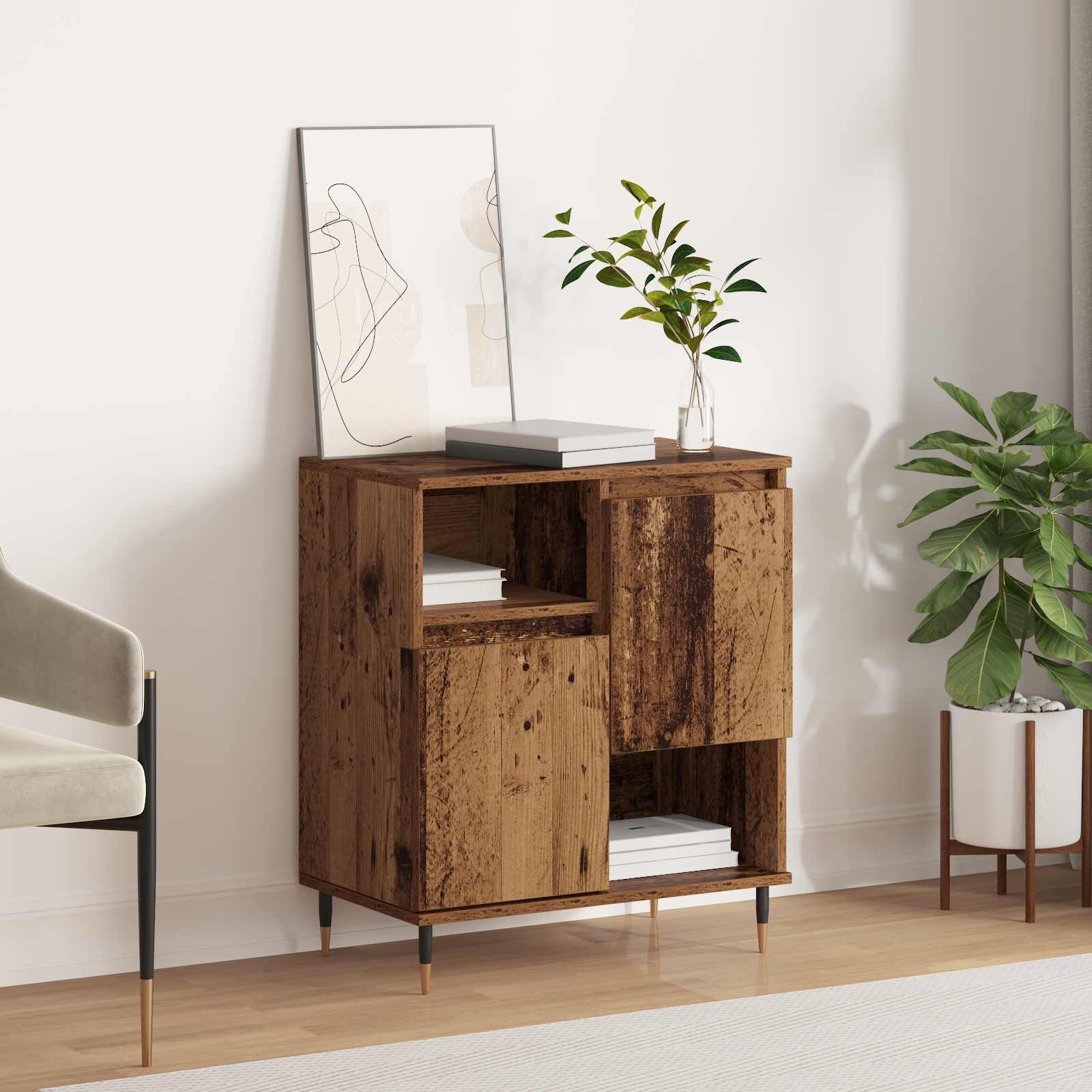 Buffet Bois ancien 60 x 35 x 70 cm - XIOS