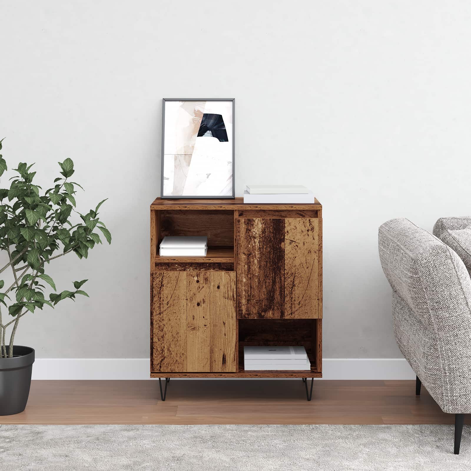 Buffet Bois ancien 60 x 35 x 70 cm - XIOS
