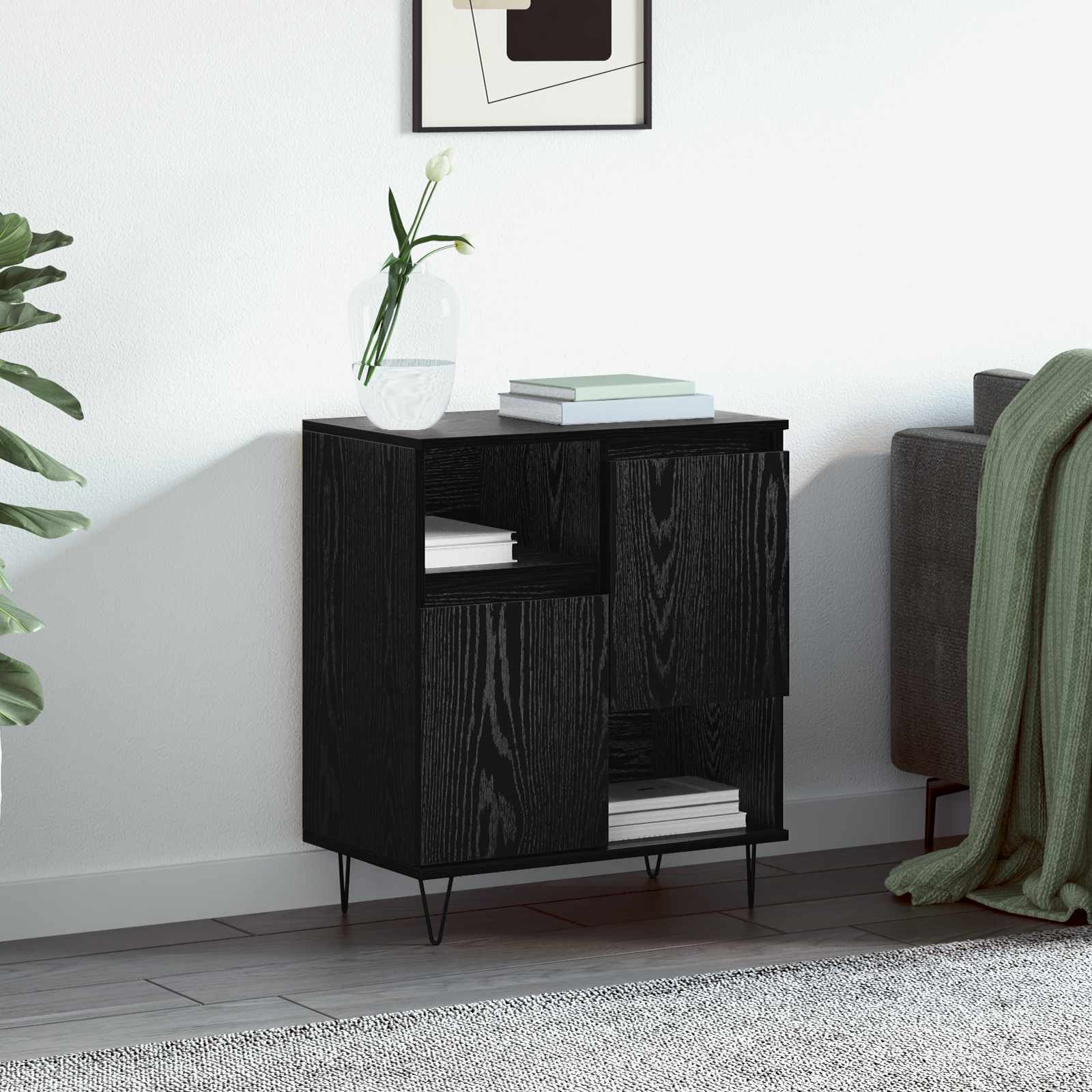 Buffet Chêne noir 60 x 35 x 70 cm - XIOS