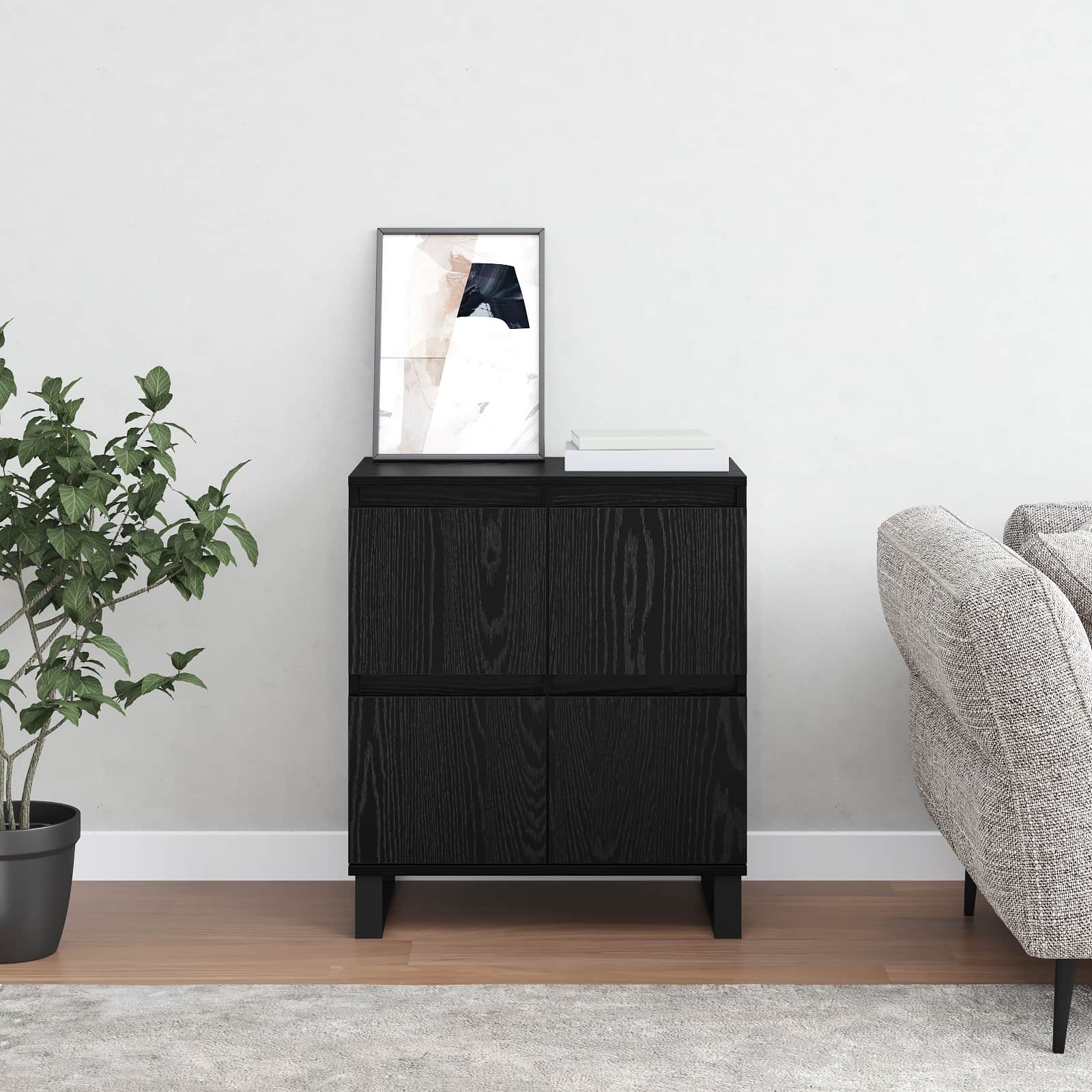 Buffet Chêne noir 60 x 35 x 70 cm - XIOS