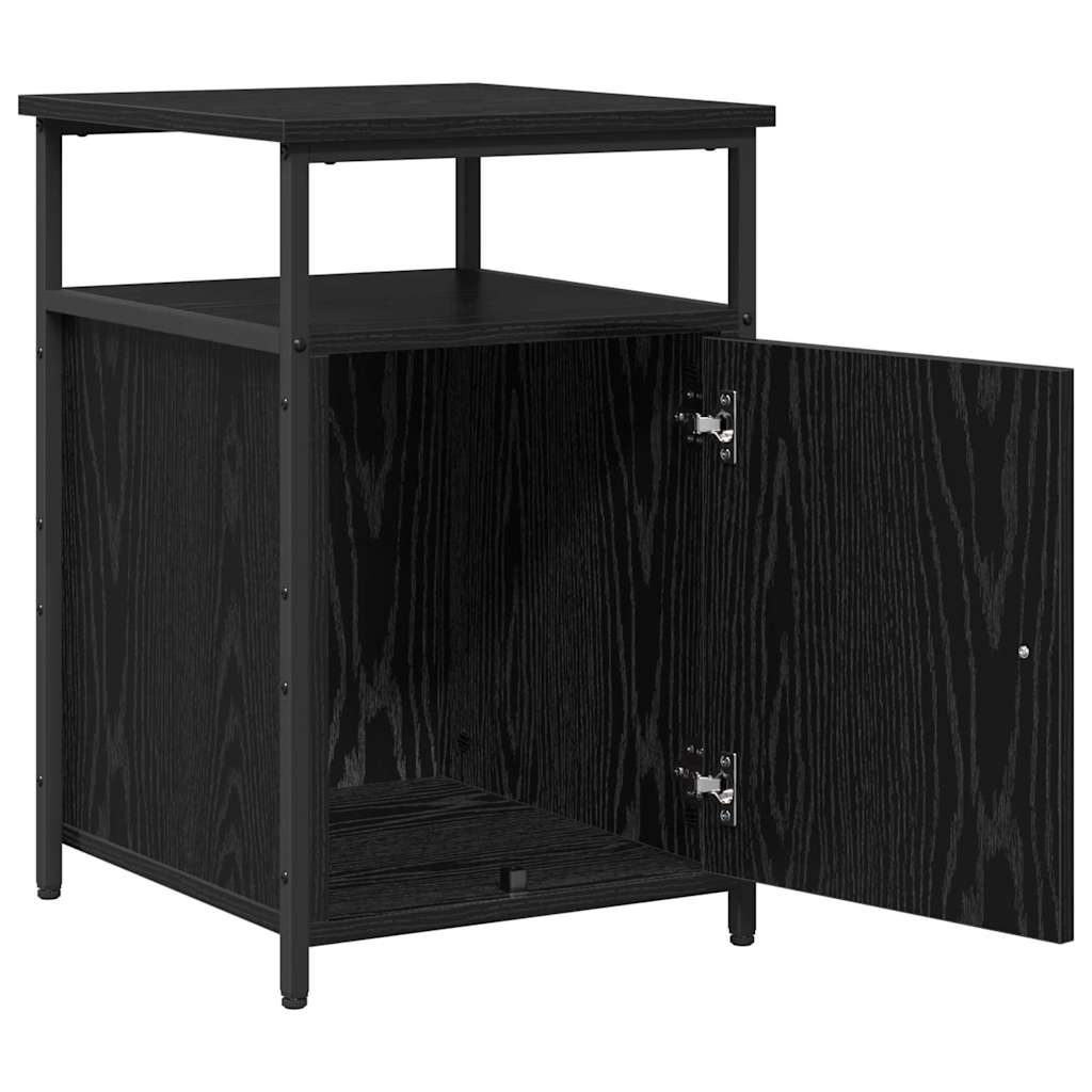 Cabinet de chevet Chêne noir Bois d'ingénierie
