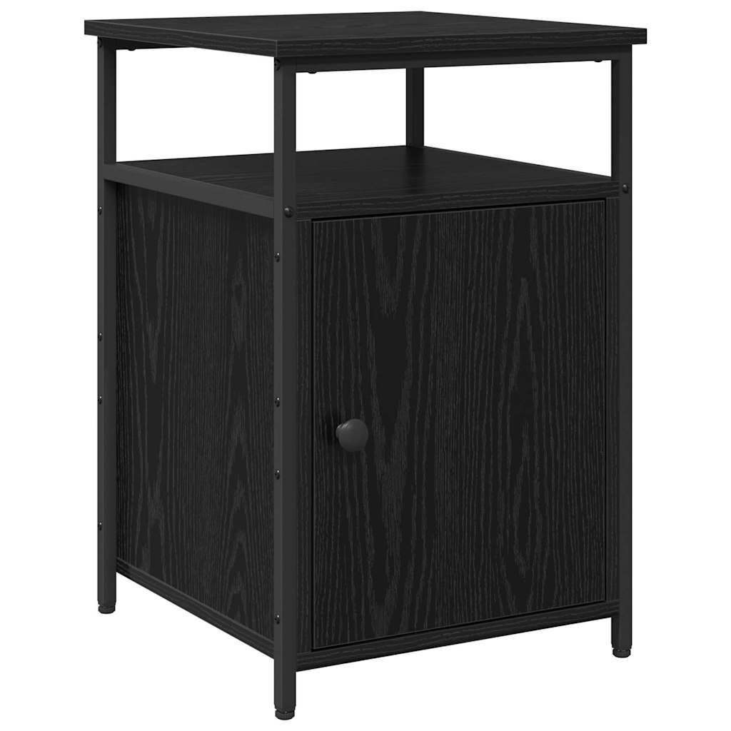 Cabinet de chevet Chêne noir Bois d'ingénierie