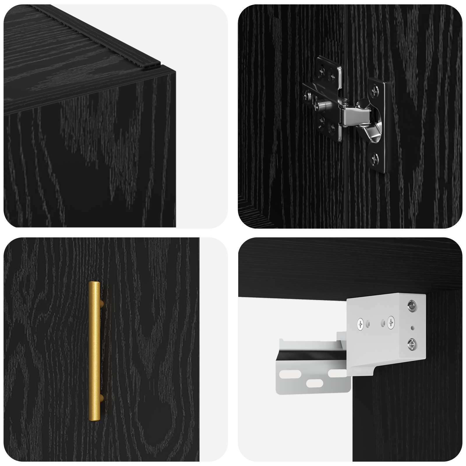 Meuble mural Chêne noir 69,5 x 34 x 90 cm Bois d'ingénierie - XIOS