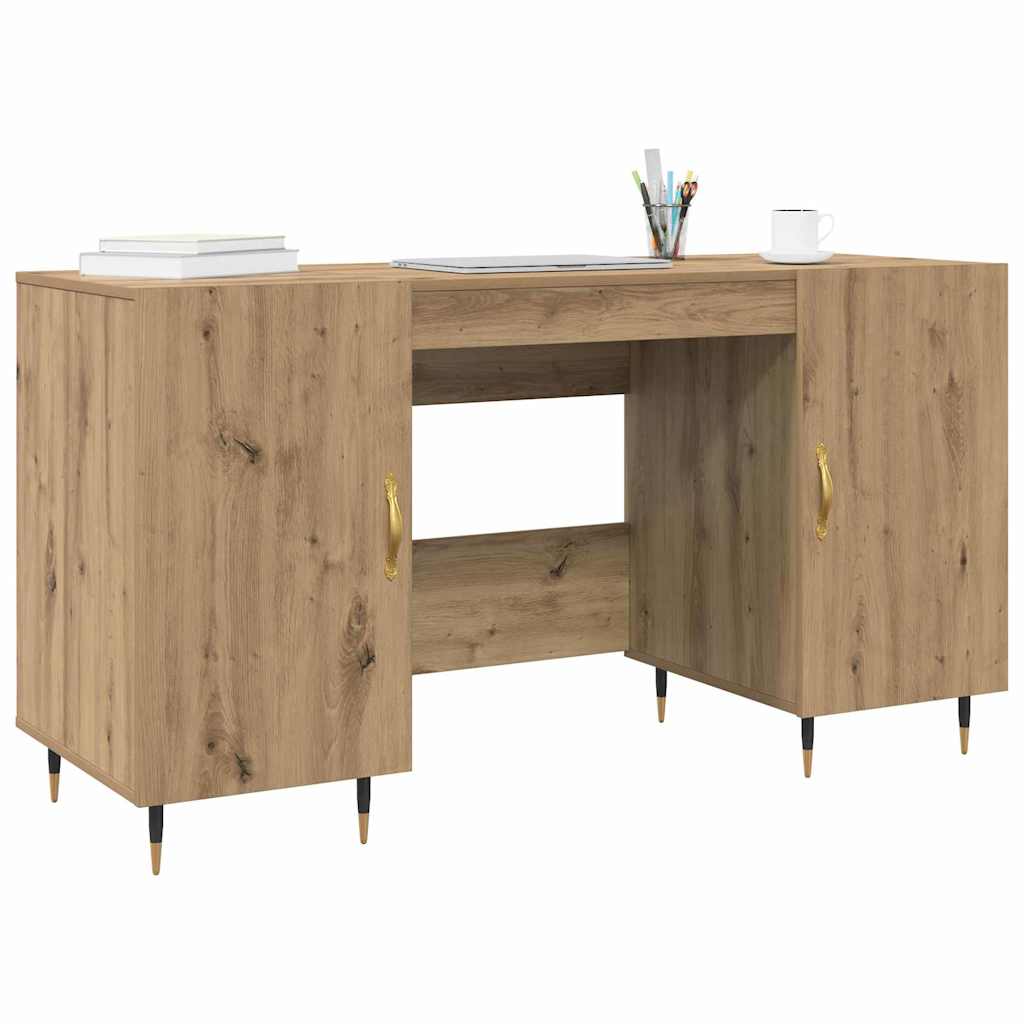 Bureau chêne artisanal 140 x 50 x 75 cm Bois d'ingénierie - XIOS