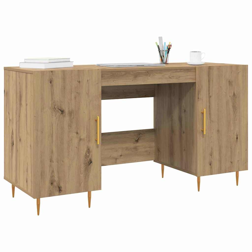Bureau chêne artisanal 140 x 50 x 75 cm Bois d'ingénierie - XIOS
