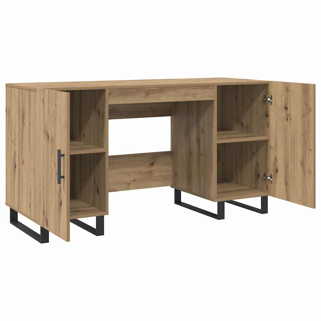 Bureau chêne artisanal 140 x 50 x 75 cm Bois d'ingénierie - XIOS