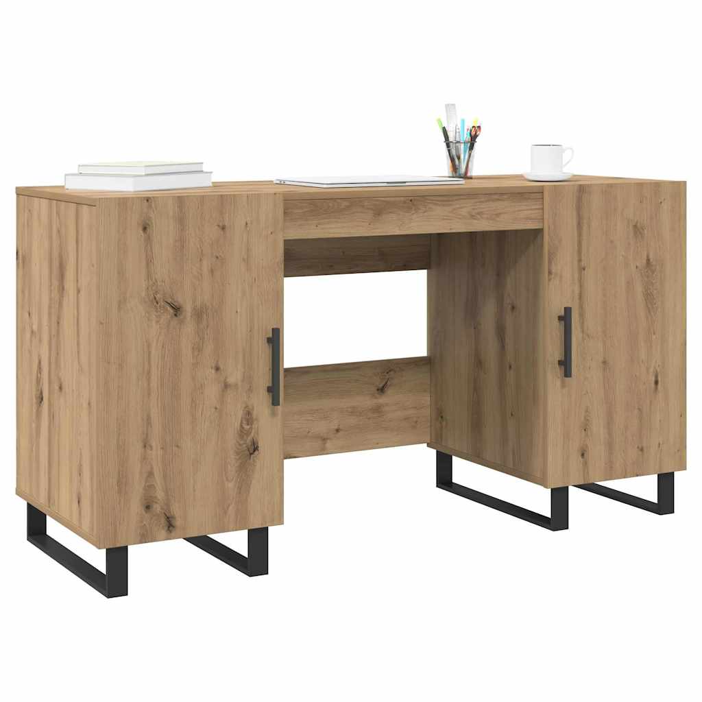 Bureau chêne artisanal 140 x 50 x 75 cm Bois d'ingénierie - XIOS