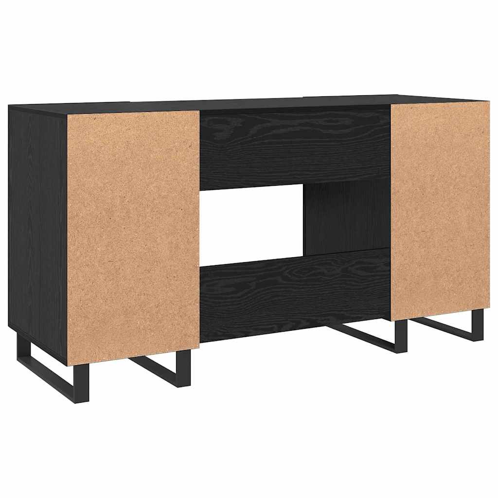Bureau avec porte Chêne noir 140 x 50 x 75 cm Bois d'ingénierie - XIOS