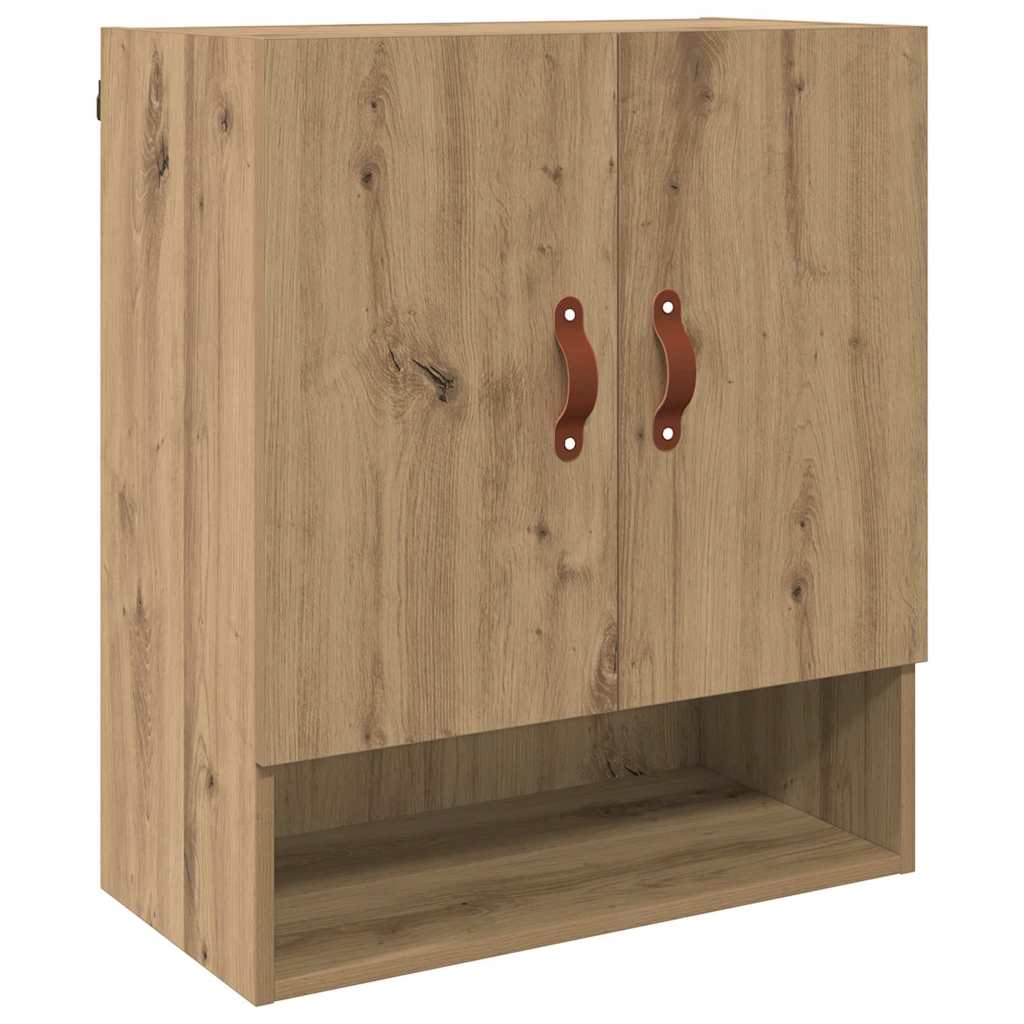 Meuble mural chêne artisanal 60 x 31 x 70 cm Bois d'ingénierie - XIOS
