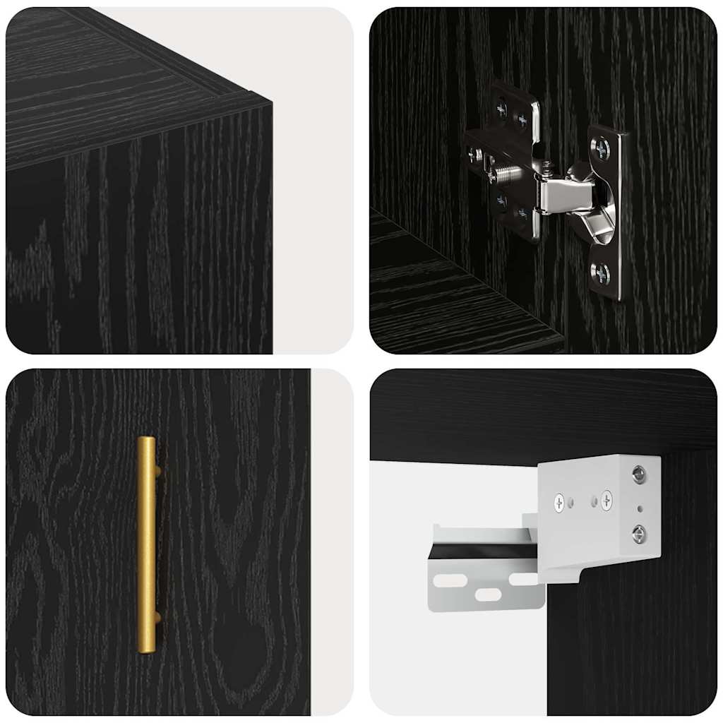 Meuble mural Chêne noir 60 x 31 x 70 cm Bois d'ingénierie