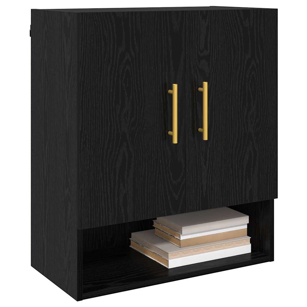 Meuble mural Chêne noir 60 x 31 x 70 cm Bois d'ingénierie