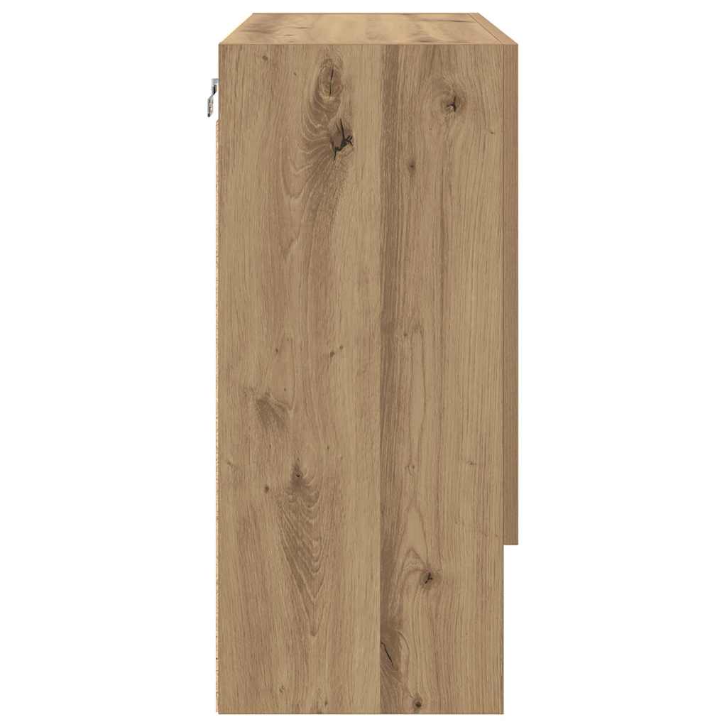 Meuble mural chêne artisanal 60 x 31 x 70 cm Bois d'ingénierie