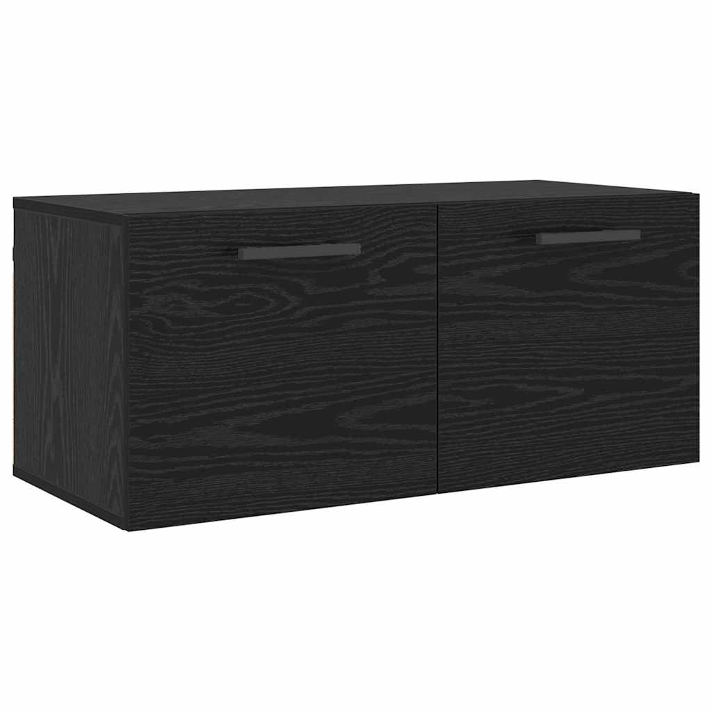 Meuble mural Chêne noir 80 x 36.5 x 35 cm Bois d'ingénierie