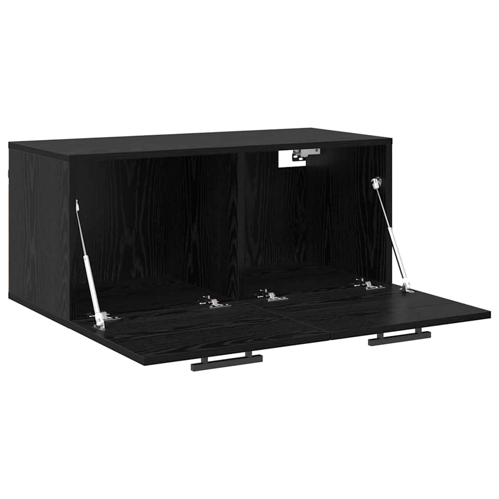 Meuble mural Chêne noir 80 x 36.5 x 35 cm Bois d'ingénierie