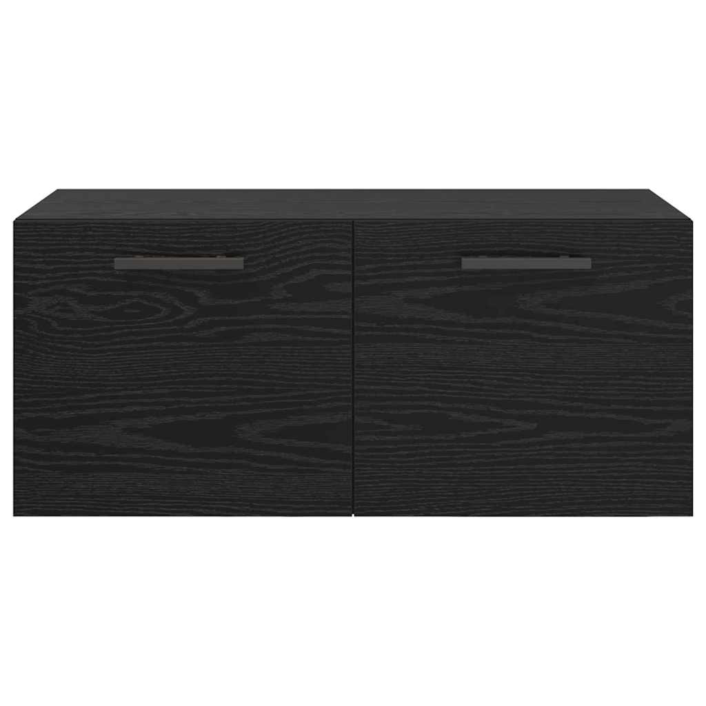 Meuble mural Chêne noir 80 x 36.5 x 35 cm Bois d'ingénierie